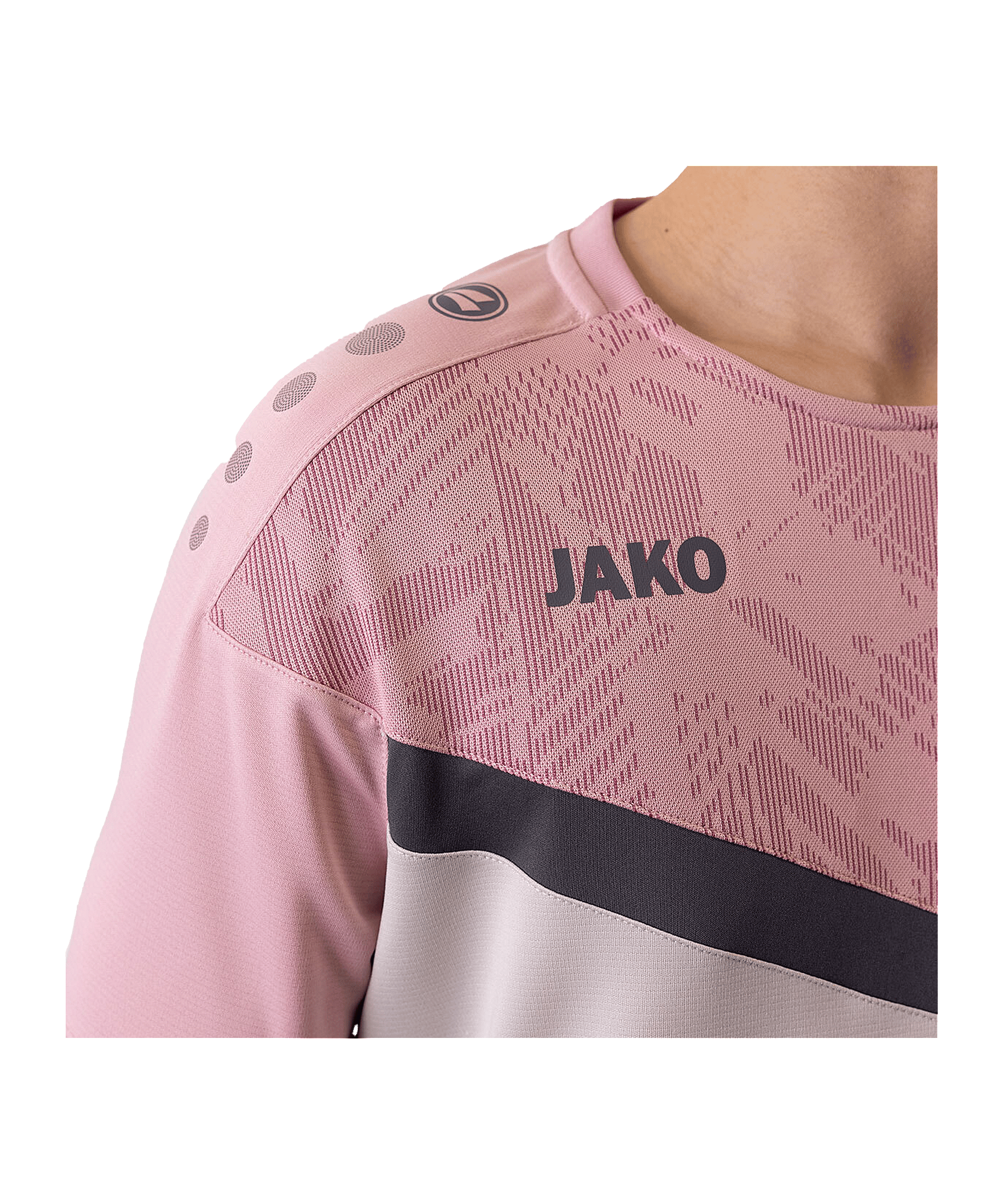 JAKO Iconic T-Shirt Grau Pink F851 - grau