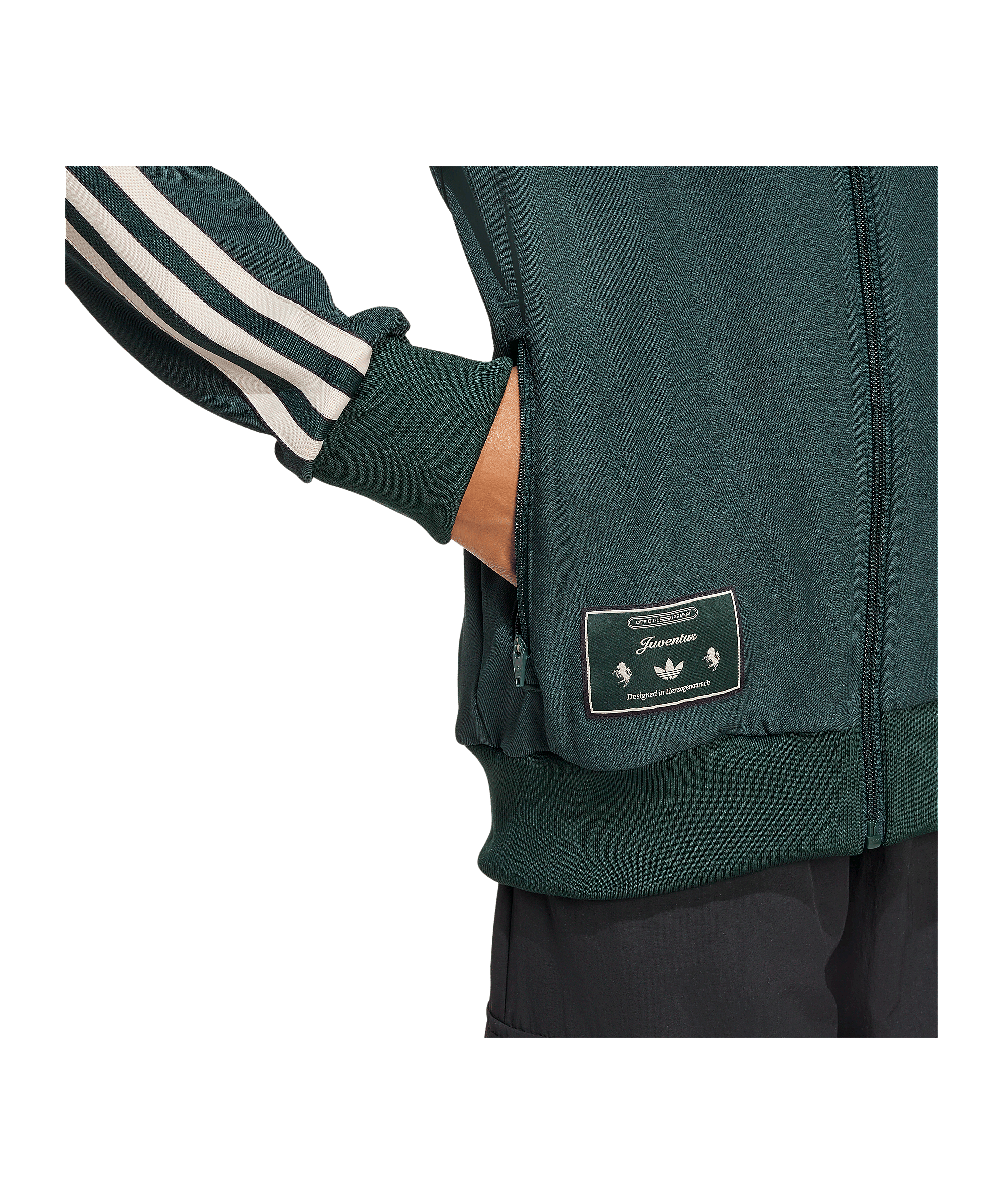 adidas Juventus Turin Icon Track Sweatshirt Kids Grün - gruen