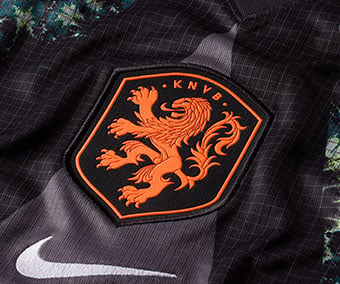 KNVB federation logo as woven patch, Swoosh embroidered