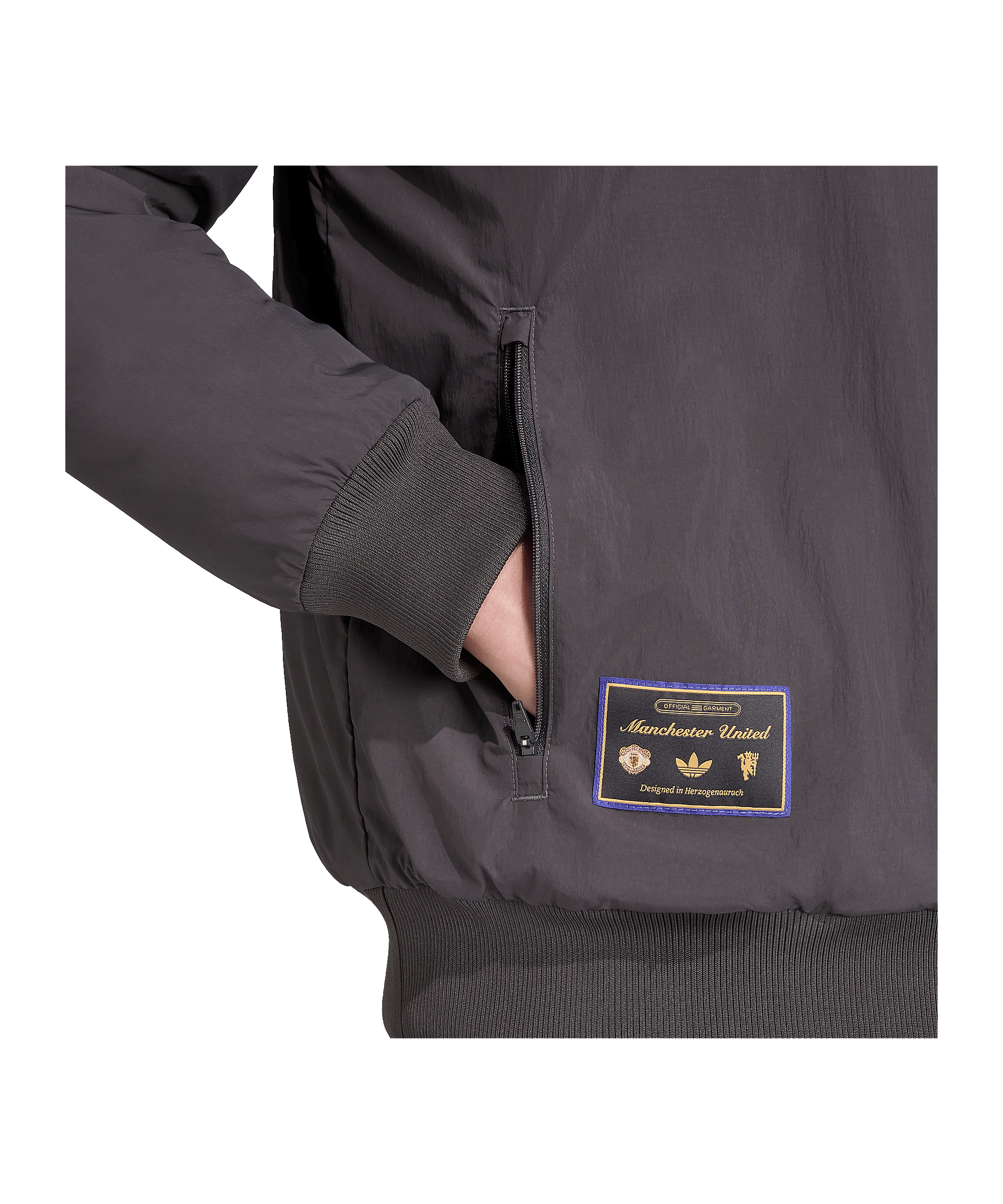 adidas Manchester United Icon Jacke Schwarz - schwarz