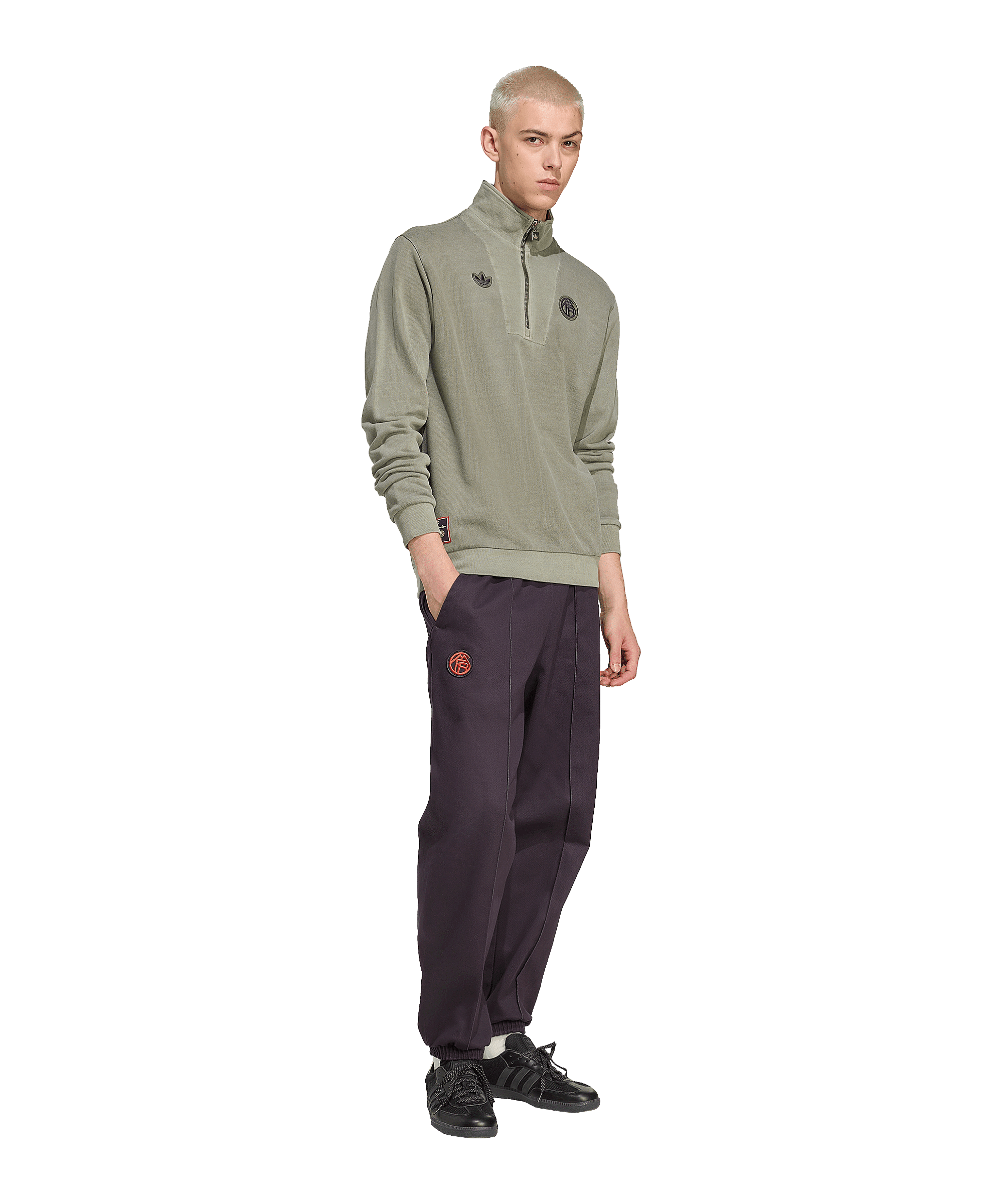 adidas FC Bayern München Icon Halfzip Jacke Grün - gruen