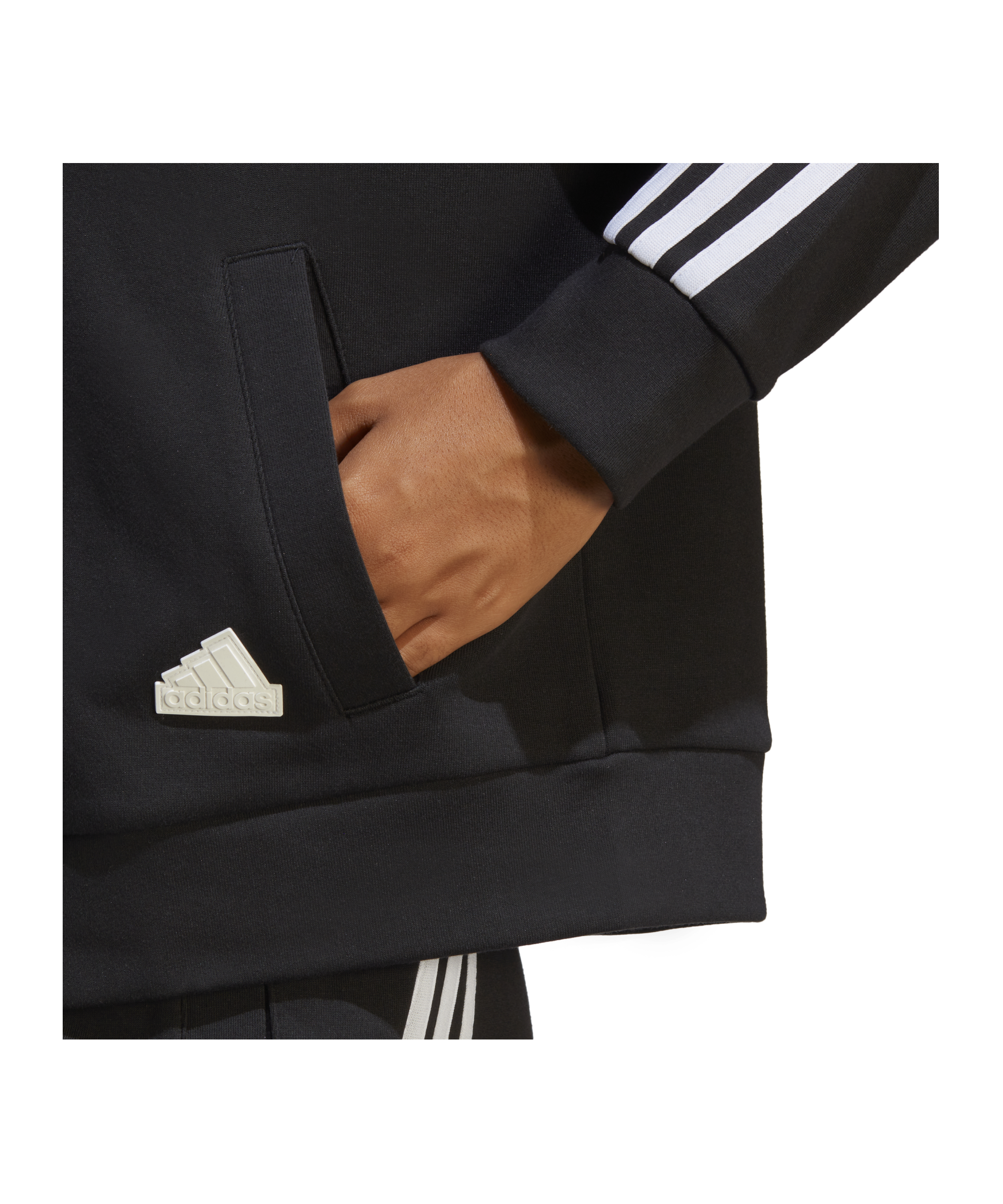 adidas Future Icons 3-Stripes Full-Zip Hoodie Black - schwarz