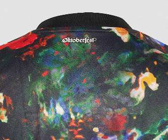Micro-Mesh-Stoff mit floralem All-Over-Print und Nackenprint Oktoberfest