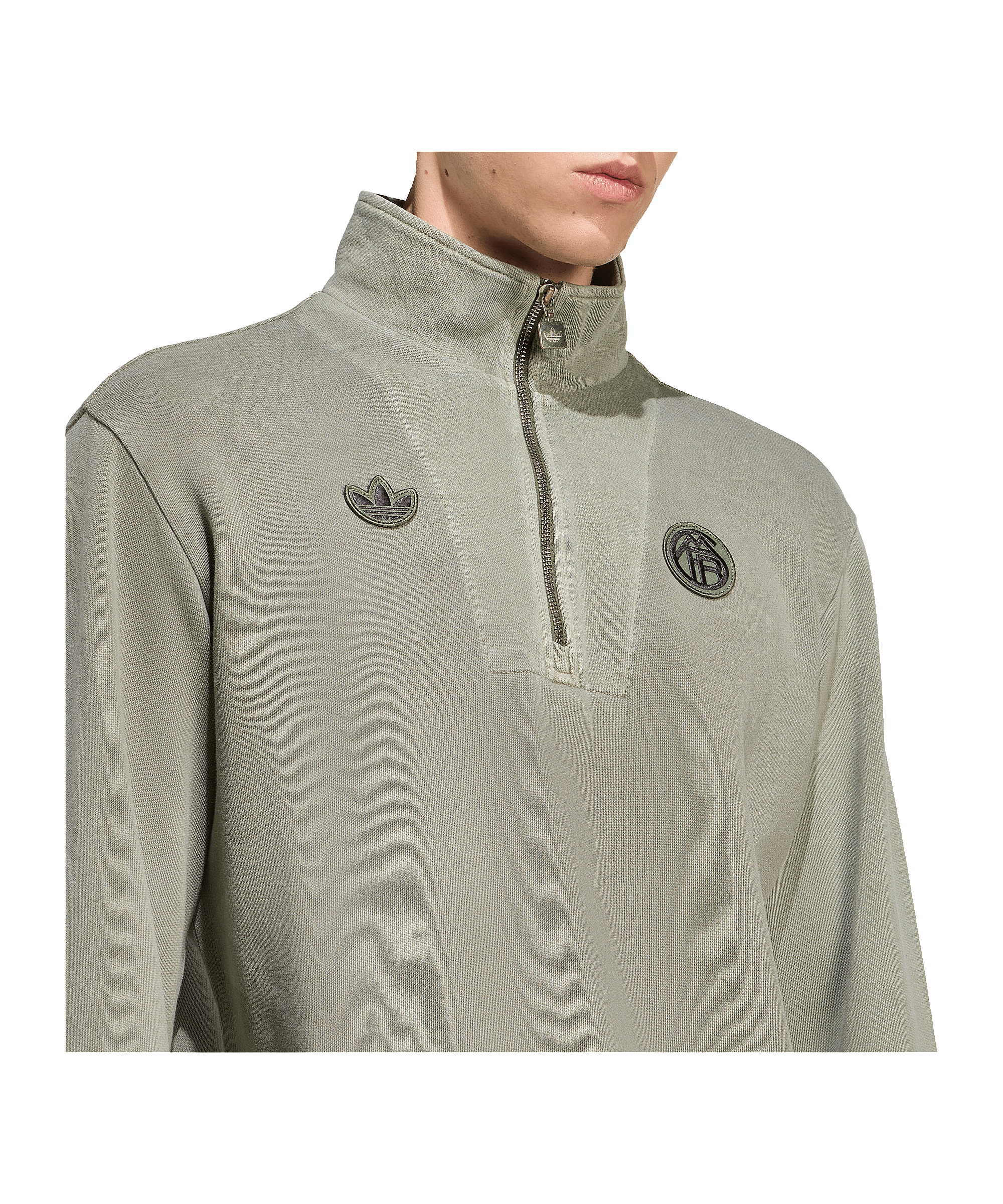 adidas FC Bayern München Icon Halfzip Jacke Grün - gruen
