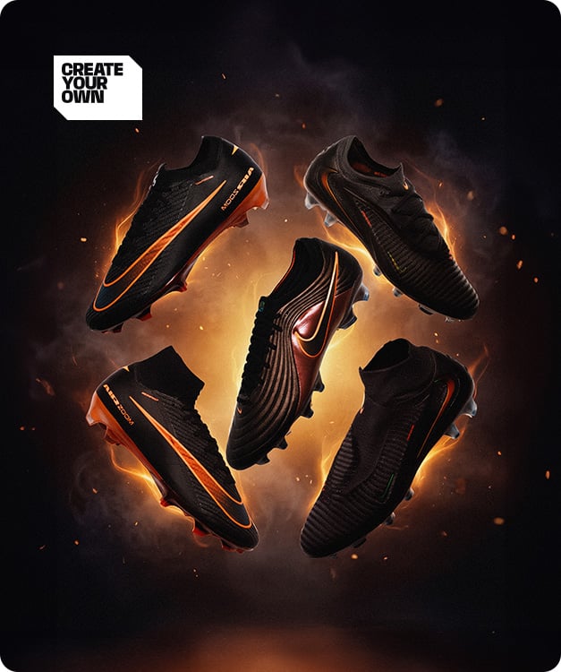 Nike Heat Up Pack black and orange football boot collection - Create Your Own custom boots at 11teamsports Variante 3 - Detail & Style-oriented (British):