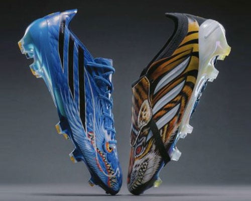 adidas Predator Y-3 Tiger and adidas F50 Dragon facing off each other