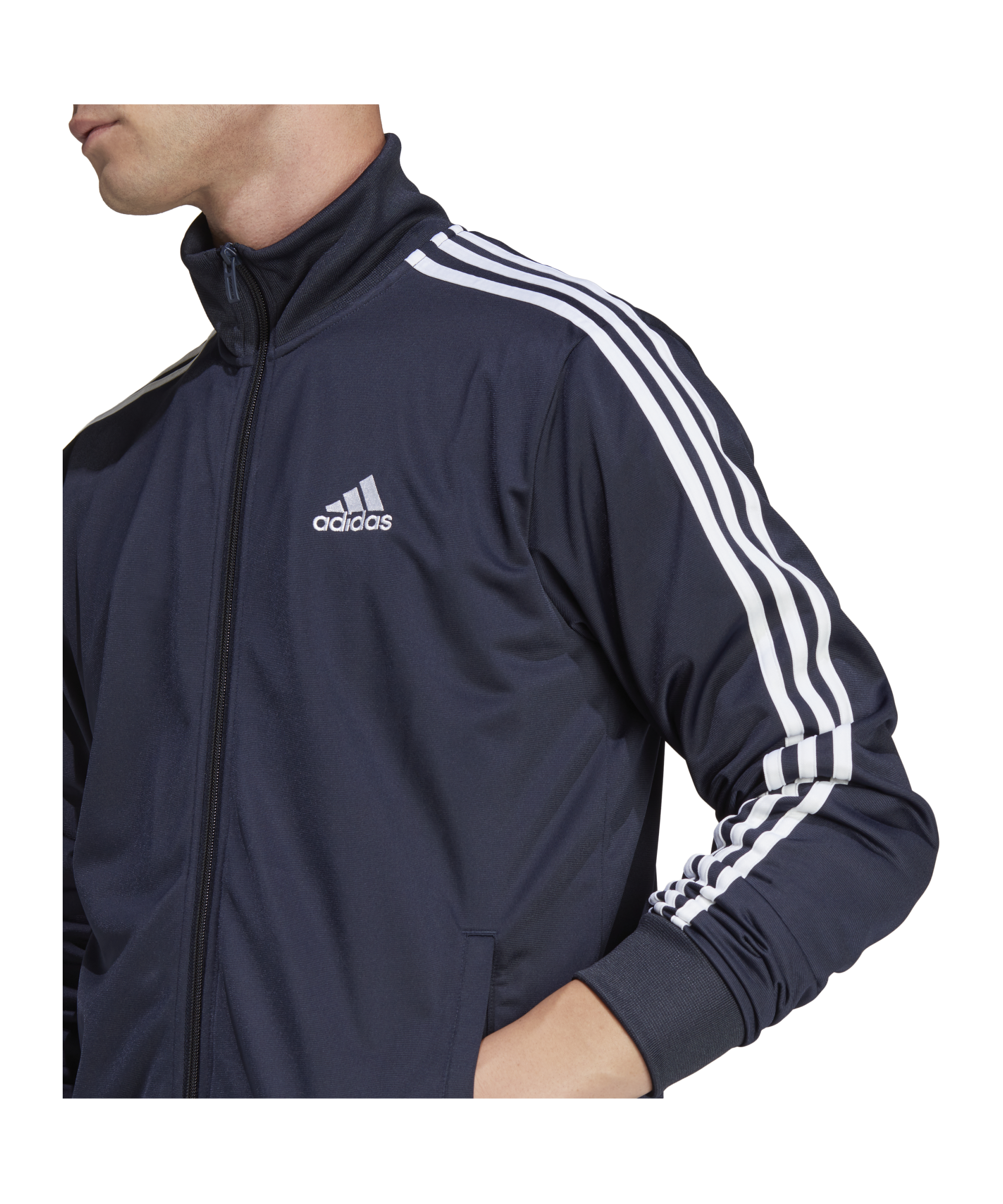 adidas Sportswear Basic 3-Stripes Tricot Track Suit Blue - blau