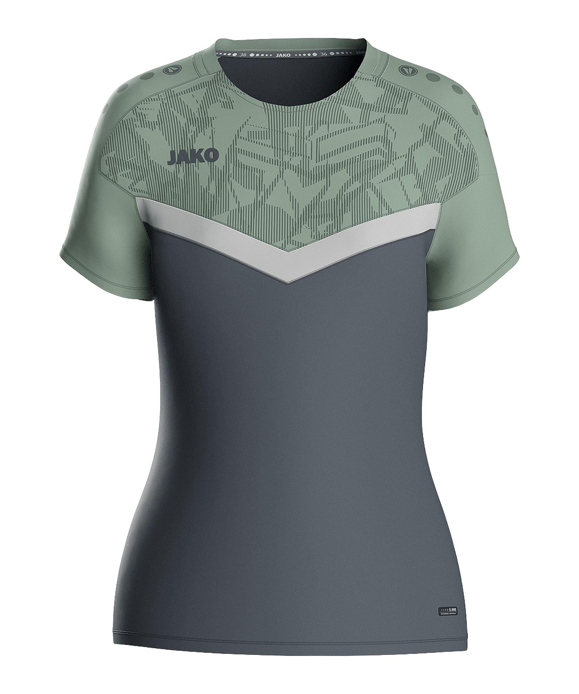 JAKO Iconic T-Shirt Damen Grau Grün F852 - grau