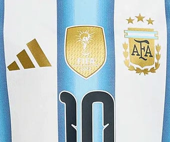 AFA federation logo and adidas logo as embroidered patches sewn on