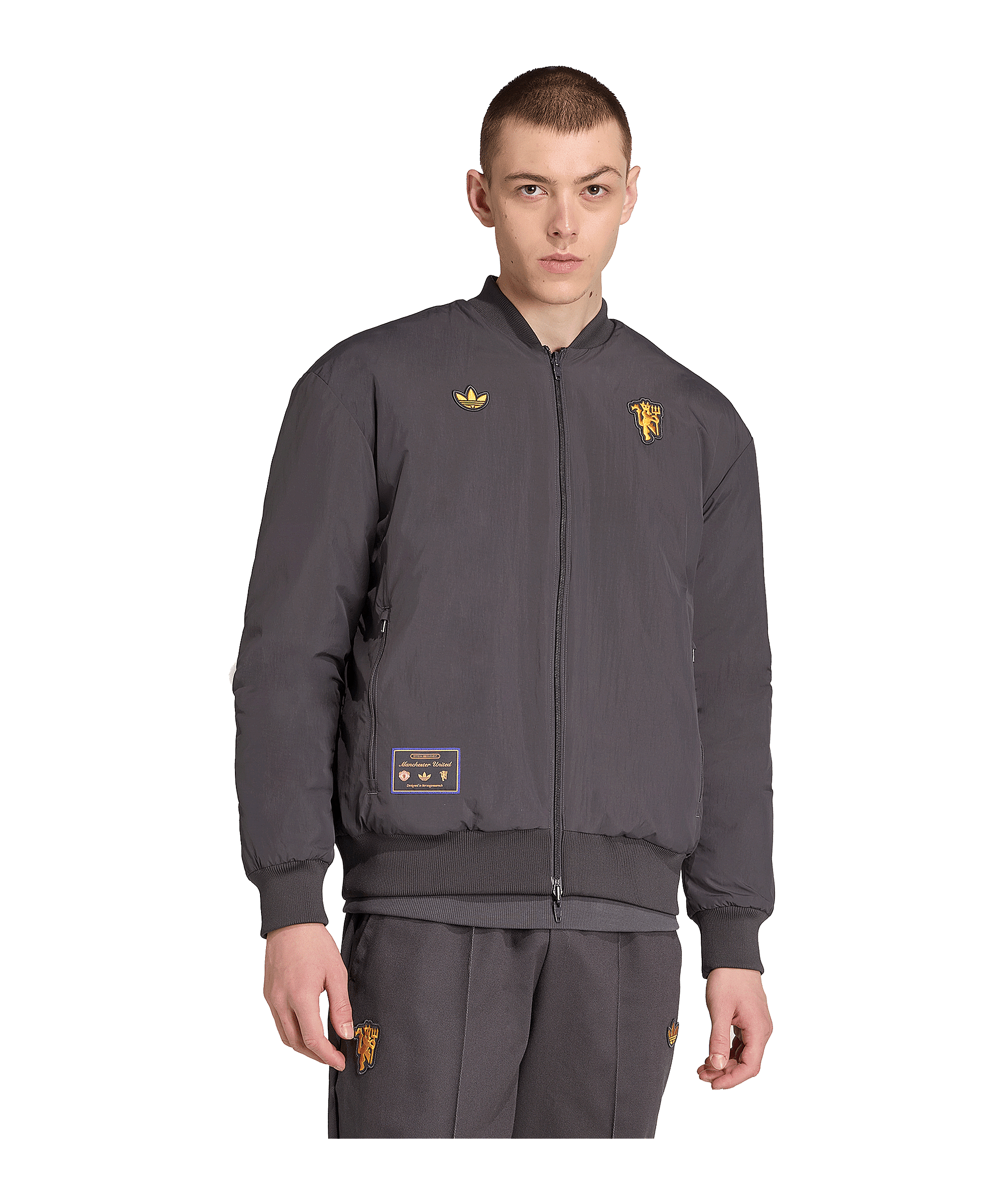 adidas Manchester United Icon Jacke Schwarz - schwarz