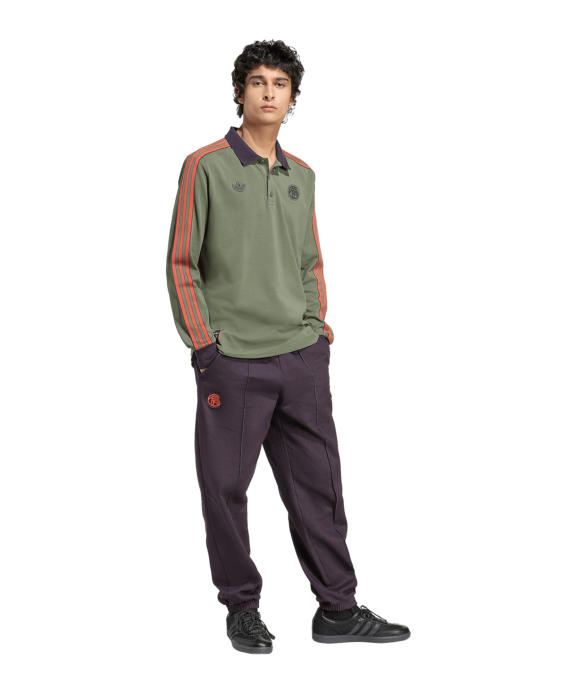 adidas FC Bayern München Icon Long Sleeve Polo Grün - gruen