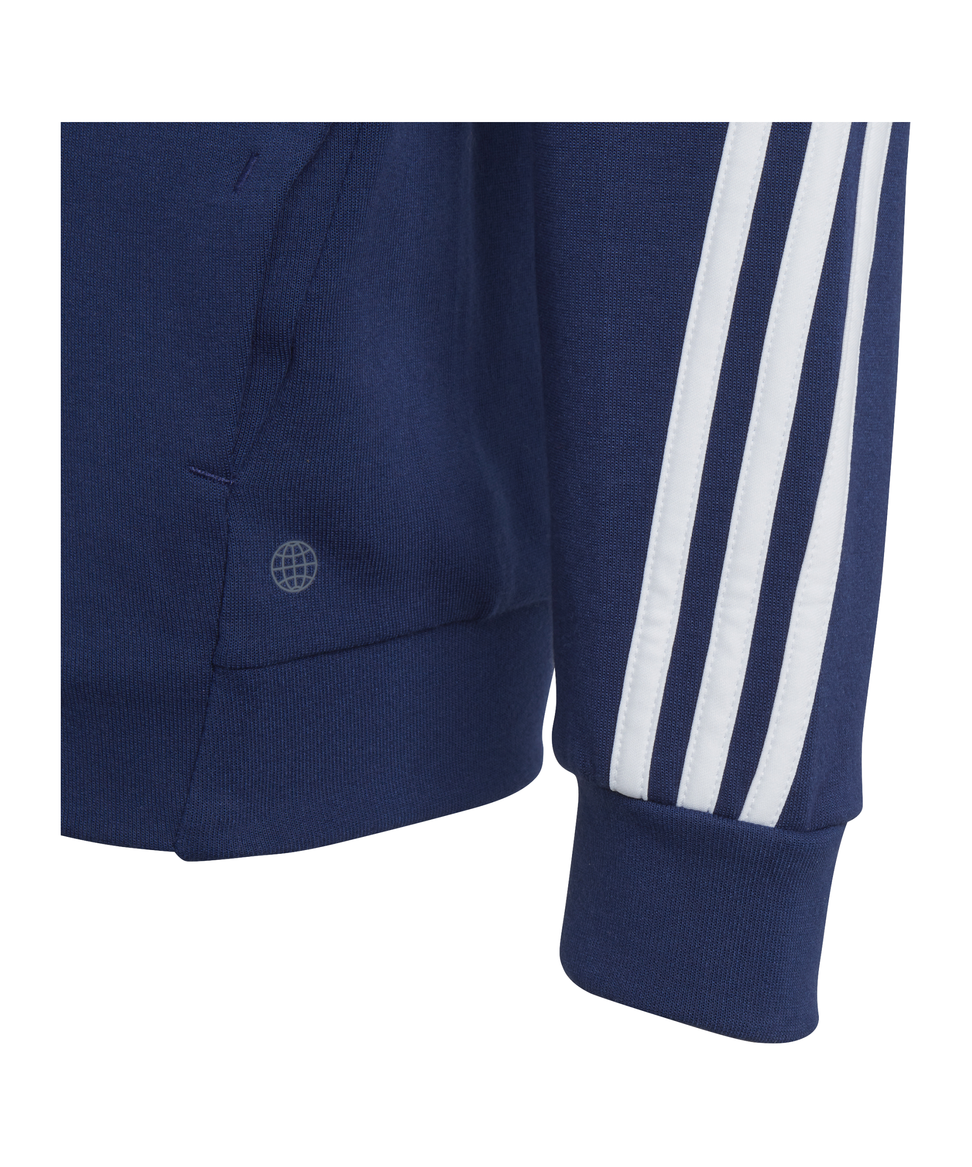 adidas Future Icons 3S Kapuzenjacke Kids Blau - blau