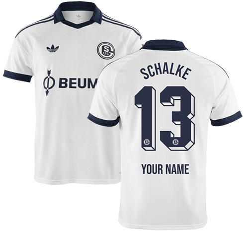 Beispiel Schalke 04 Awaytrikot Name & Numbering auf dem Rücken