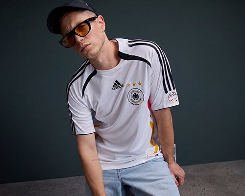 adidas DFB Deutschland Home Trikot 2006 Bringback on model combined with jeans