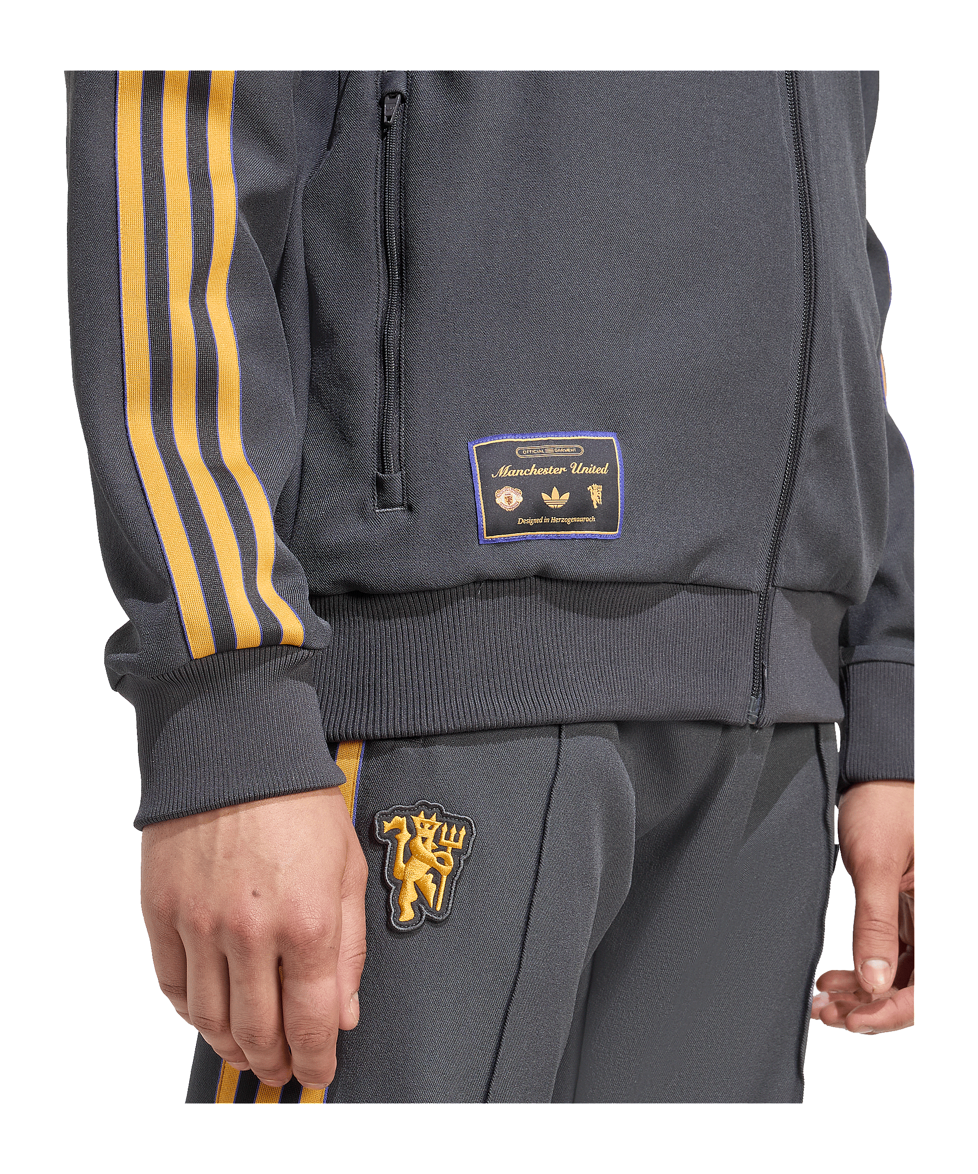 adidas Manchester United Icon Track Sweatshirt Schwarz - schwarz