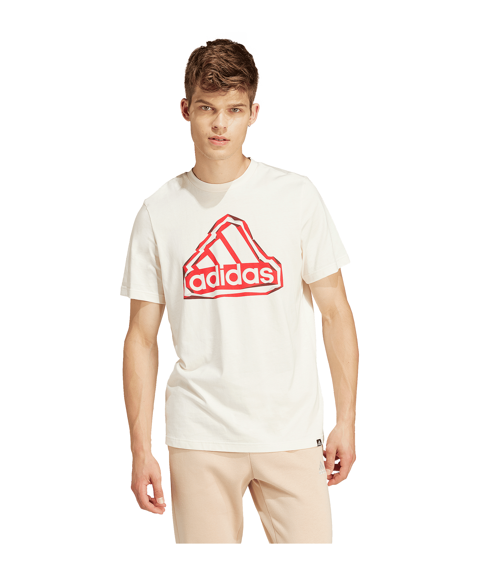 adidas Folded Icons Badge of Sport T-Shirt Weiss - weiss