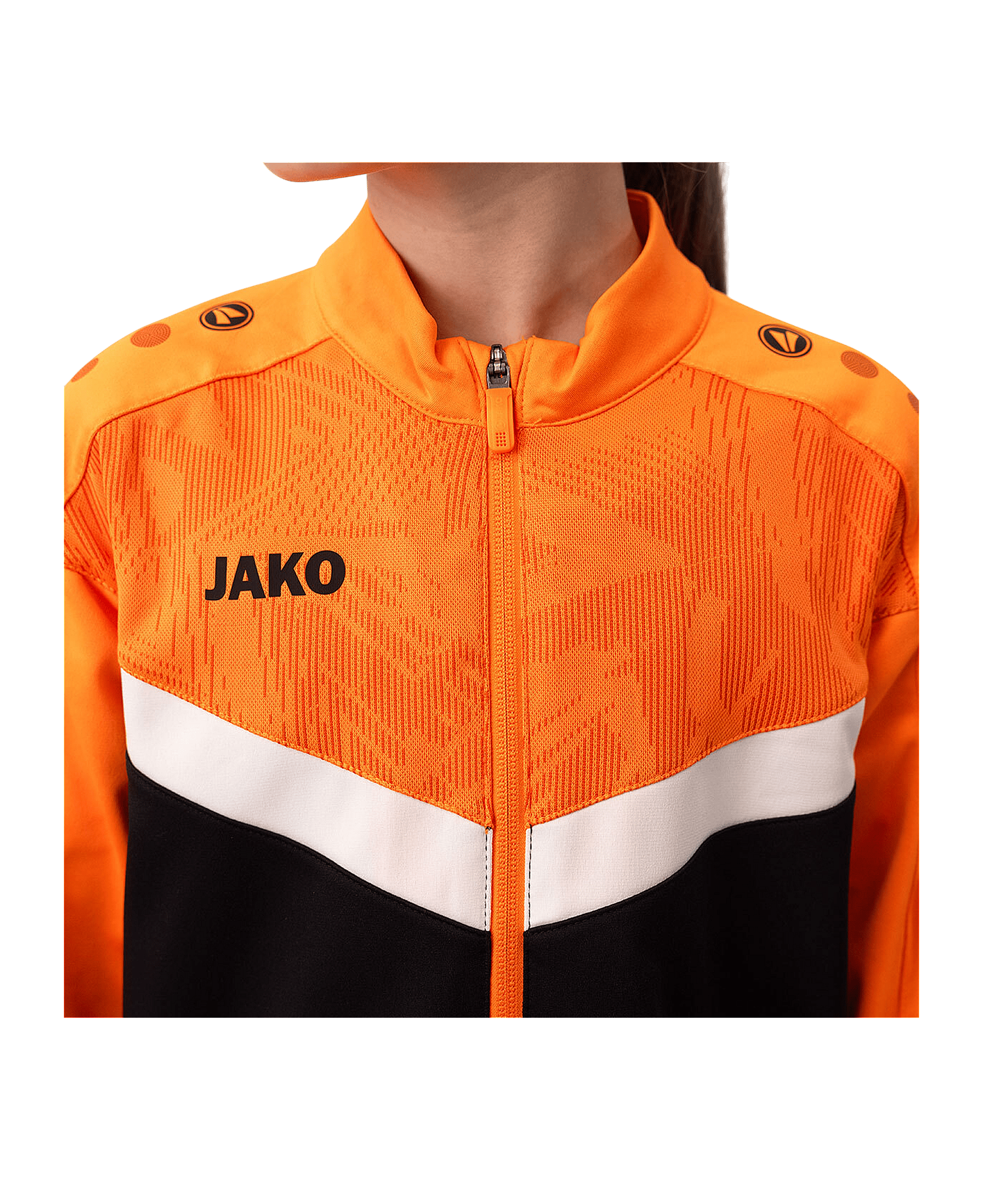 JAKO Iconic Polyester Jacke Kids Schwarz F807 - schwarz