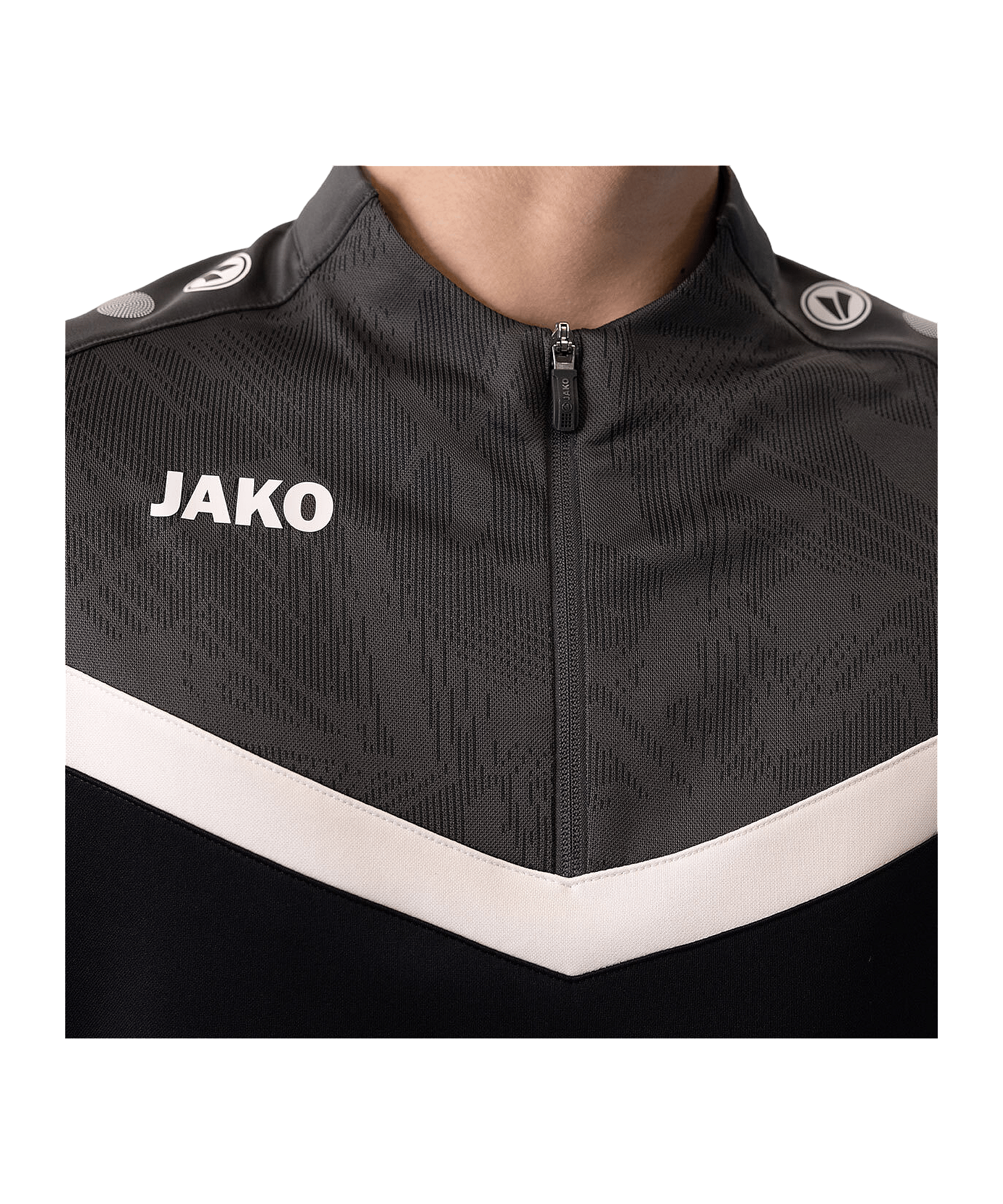 JAKO Iconic HalfZip Sweatshirt Kids Schwarz F801 - schwarz
