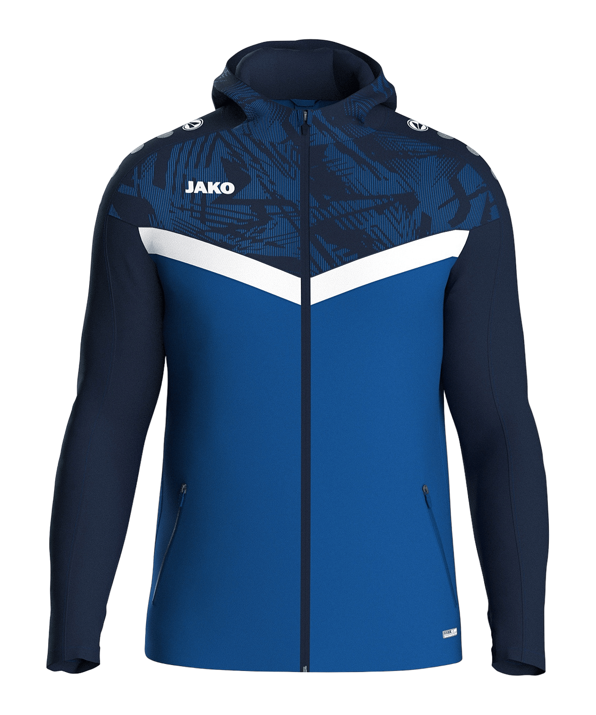 JAKO Iconic Kapuzenjacke Kids Blau F403 - blau