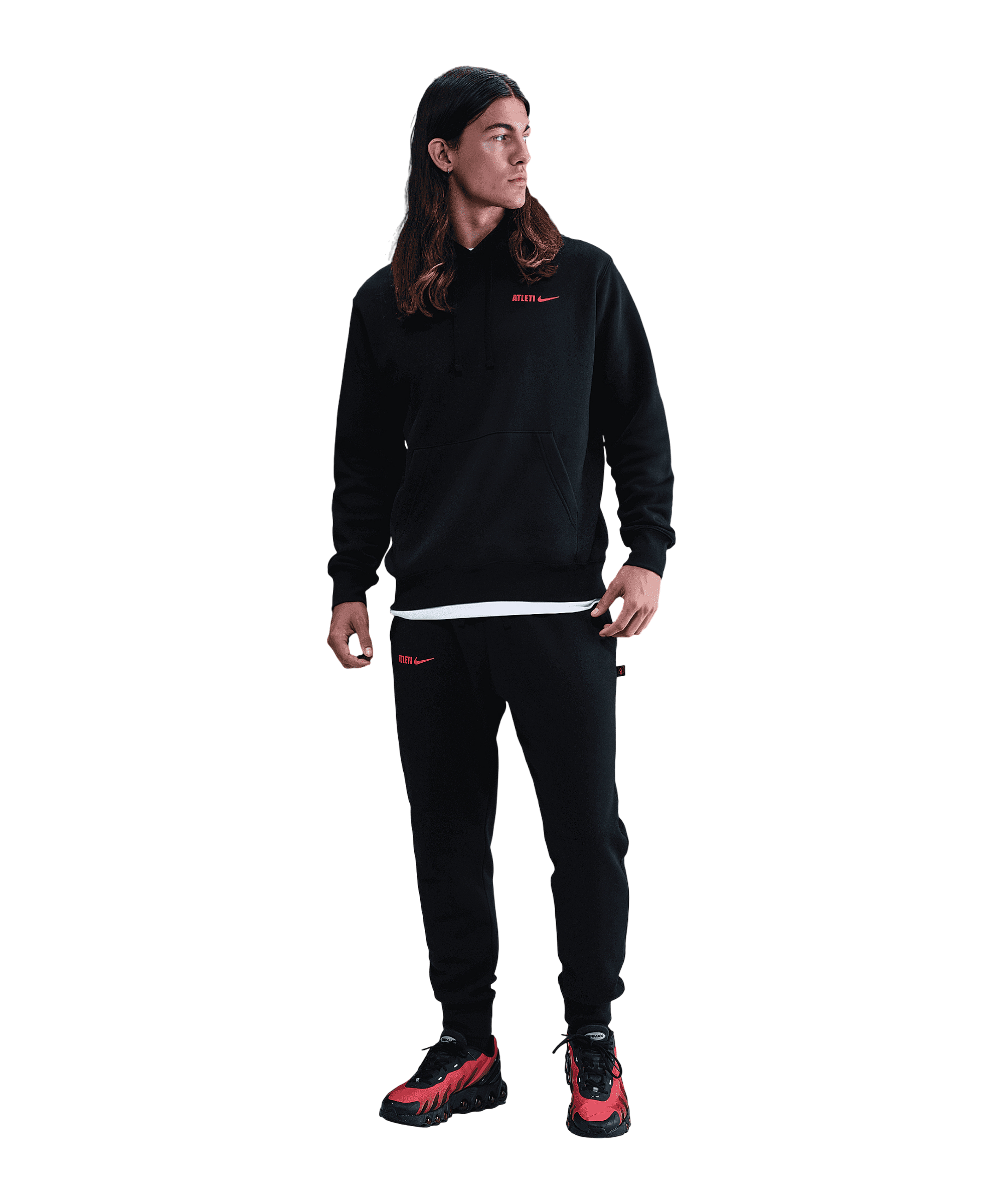 Nike Atletico Madrid NSW Club Hoody Schwarz F010 - schwarz