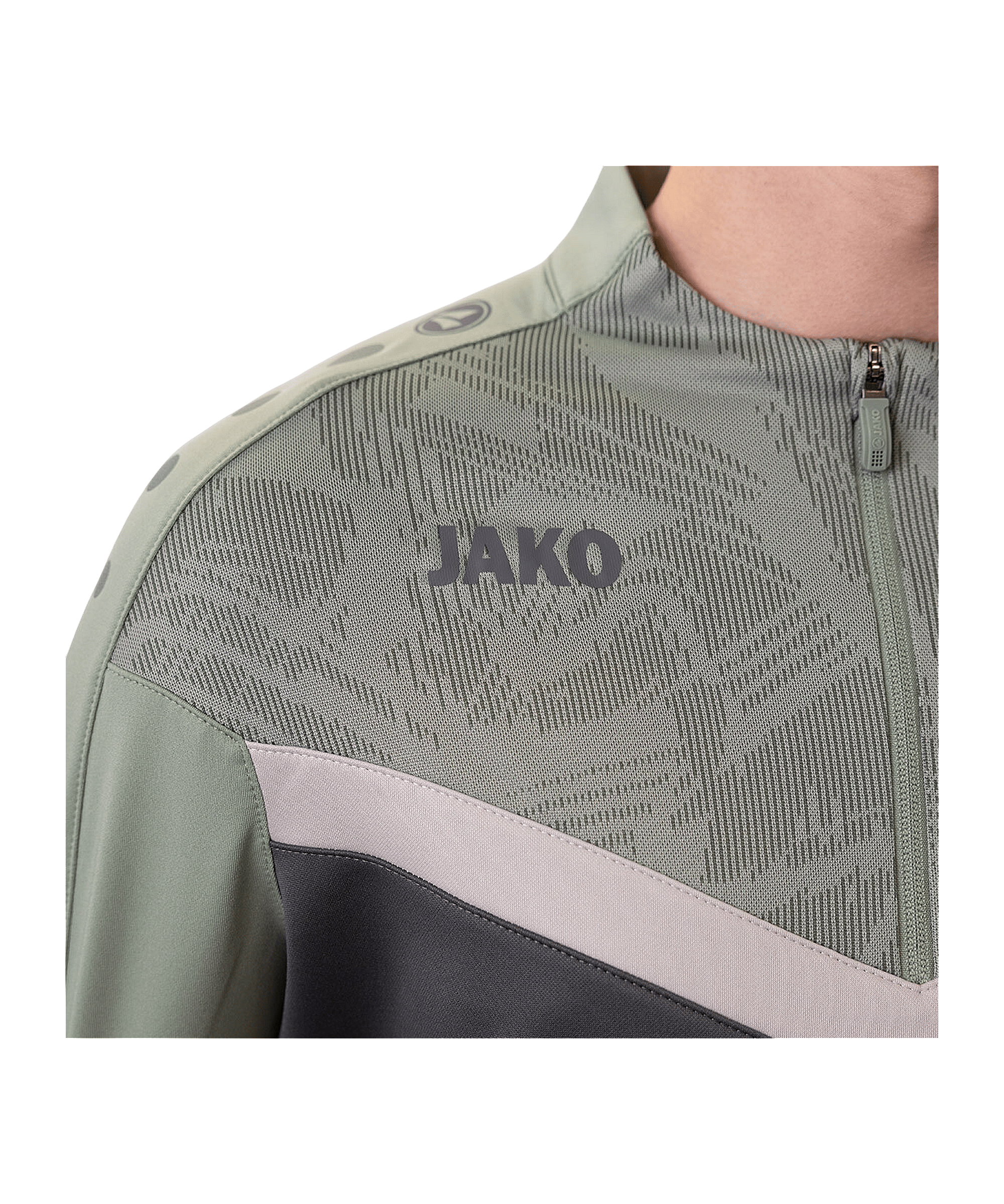 JAKO Iconic HalfZip Sweatshirt Grau F852 - grau
