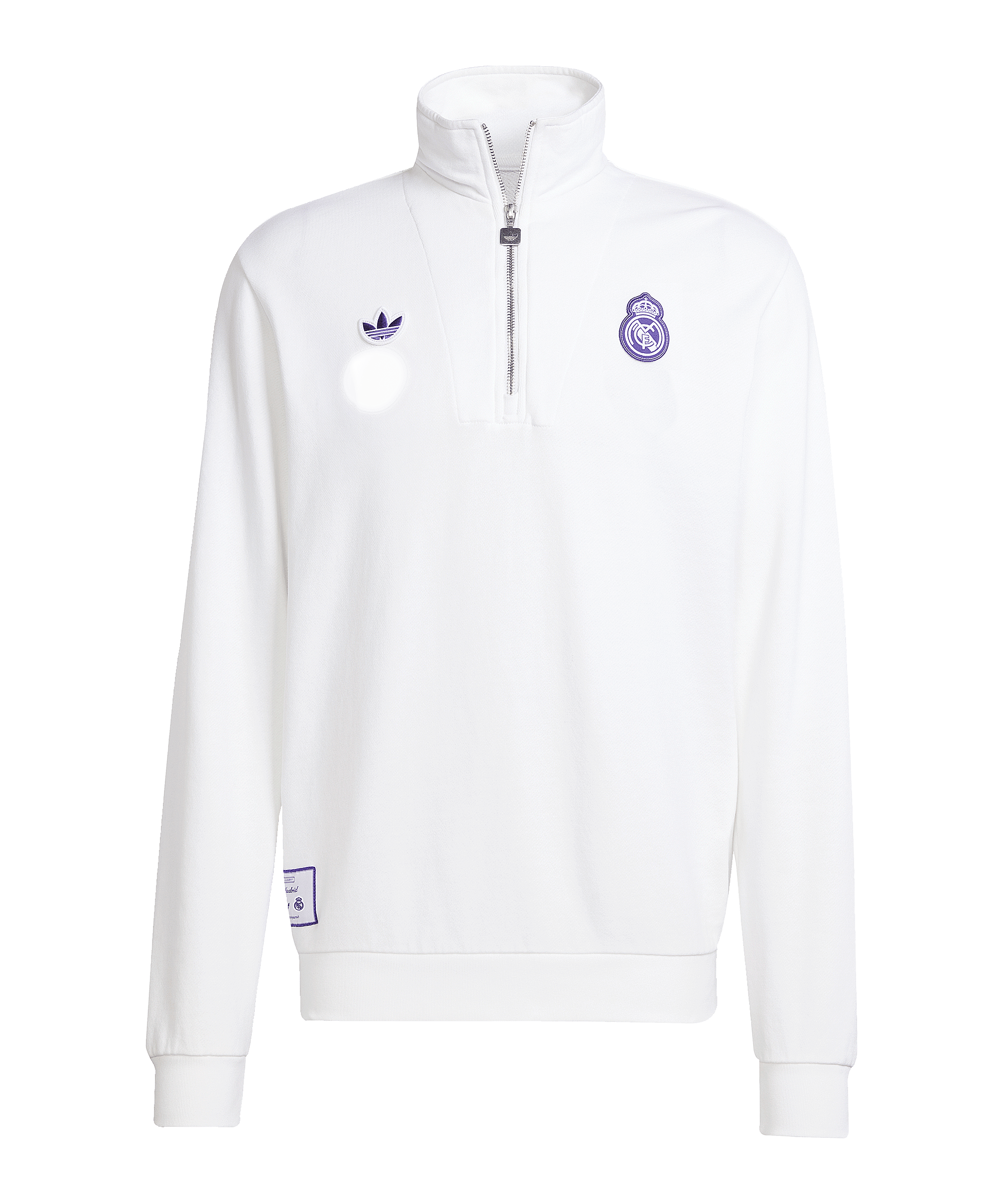 adidas Real Madrid Terrace Icon HalfZip Sweatshirt Weiss - weiss