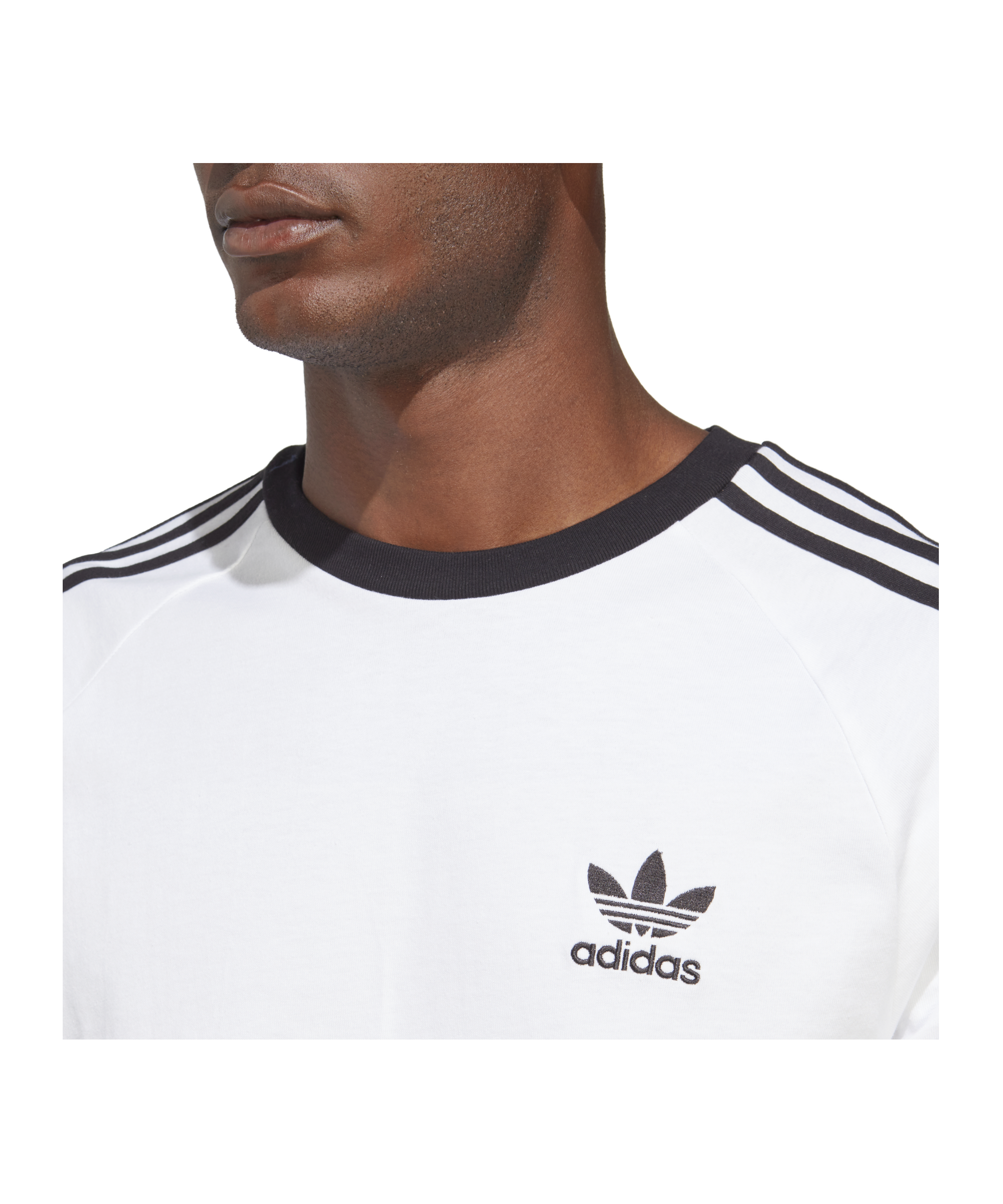 adidas Originals Adicolor Classics 3-Stripes Long Sleeve Tee White - weiss