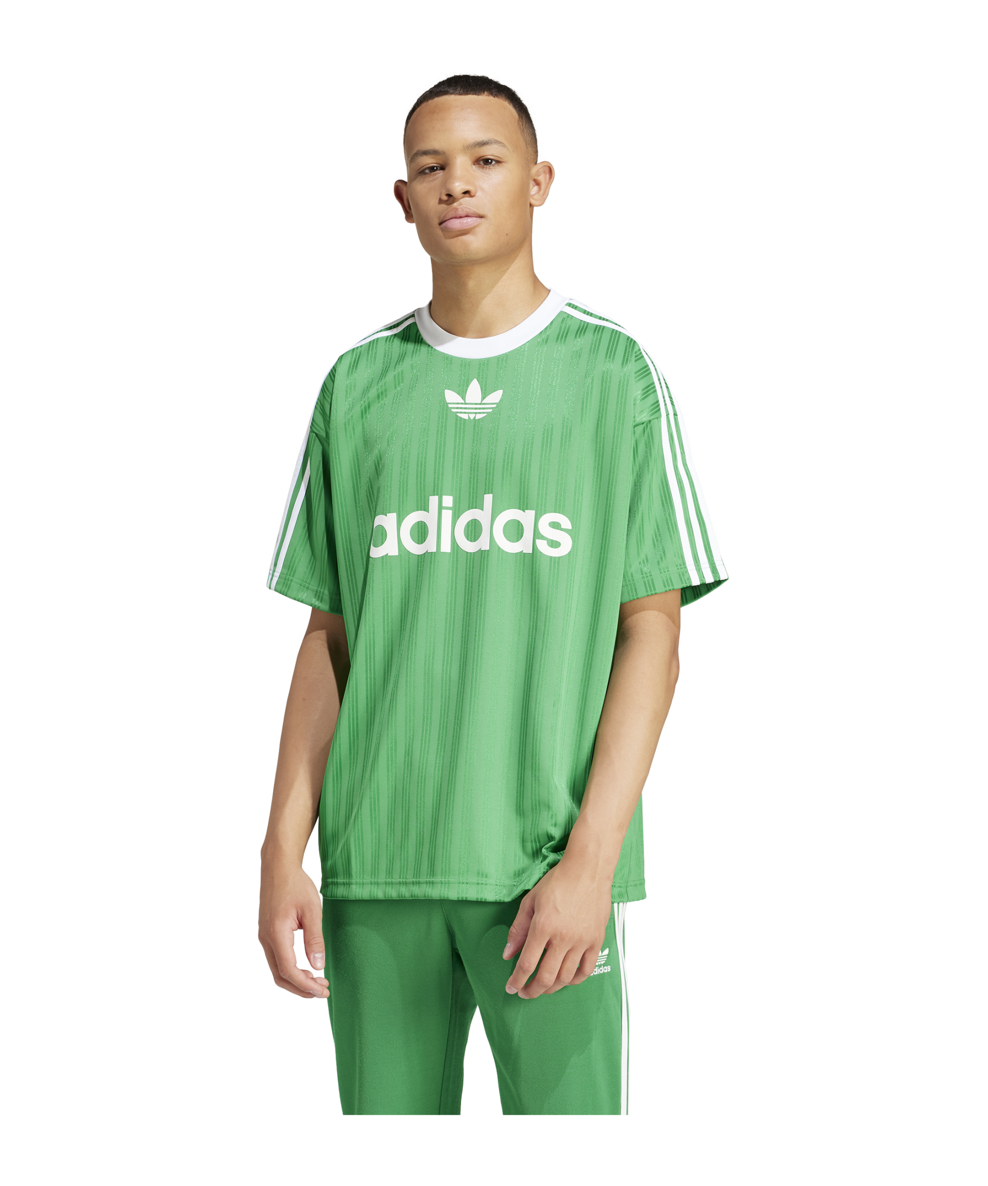 adidas Originals Adicolor Poly T-Shirt Grün Weiss - gruen