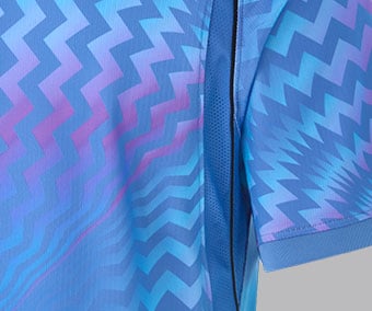 Mesh inserts on sides and underarms for ventilation