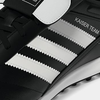 Detailansicht der gezackten adidas 3-Stripes