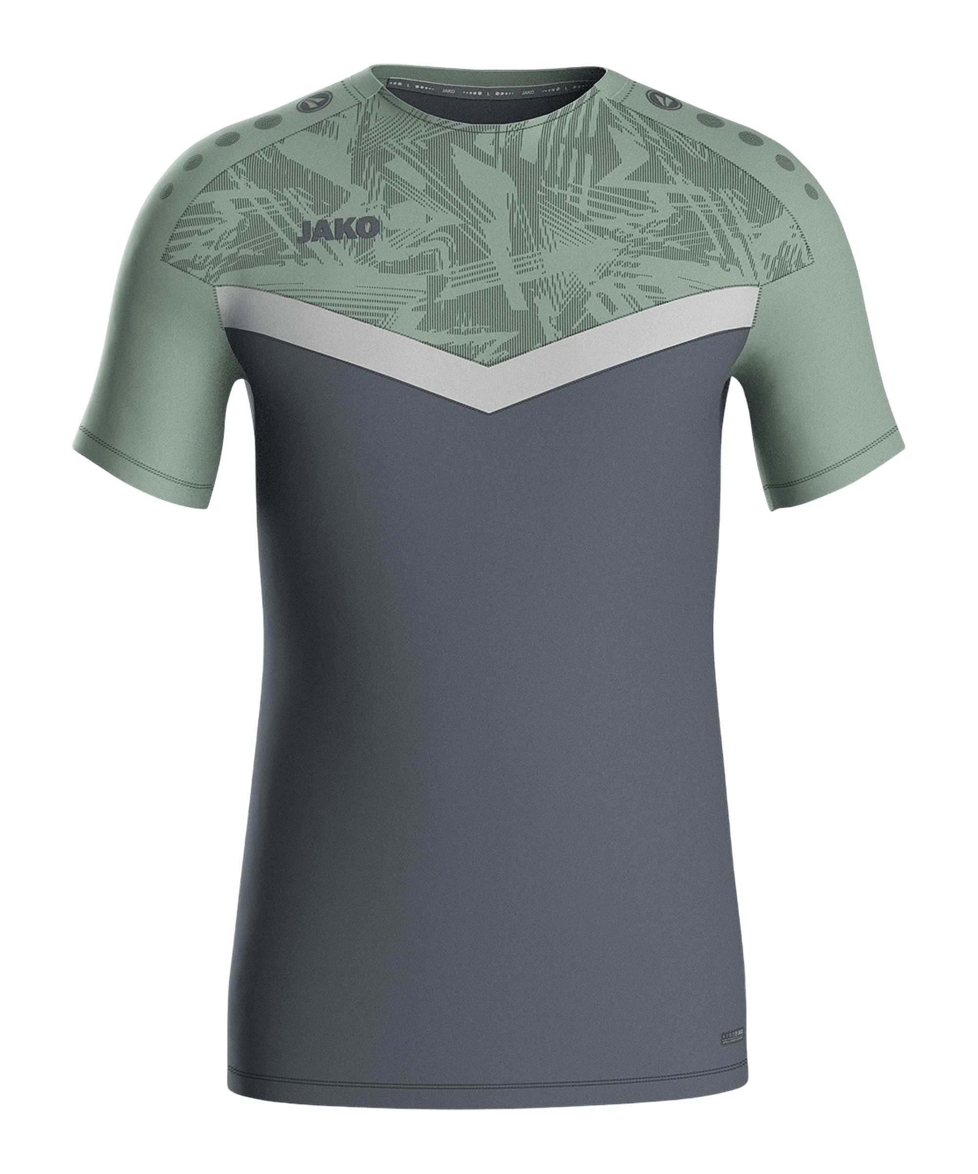 JAKO Iconic T-Shirt Grau Grün F852 - grau