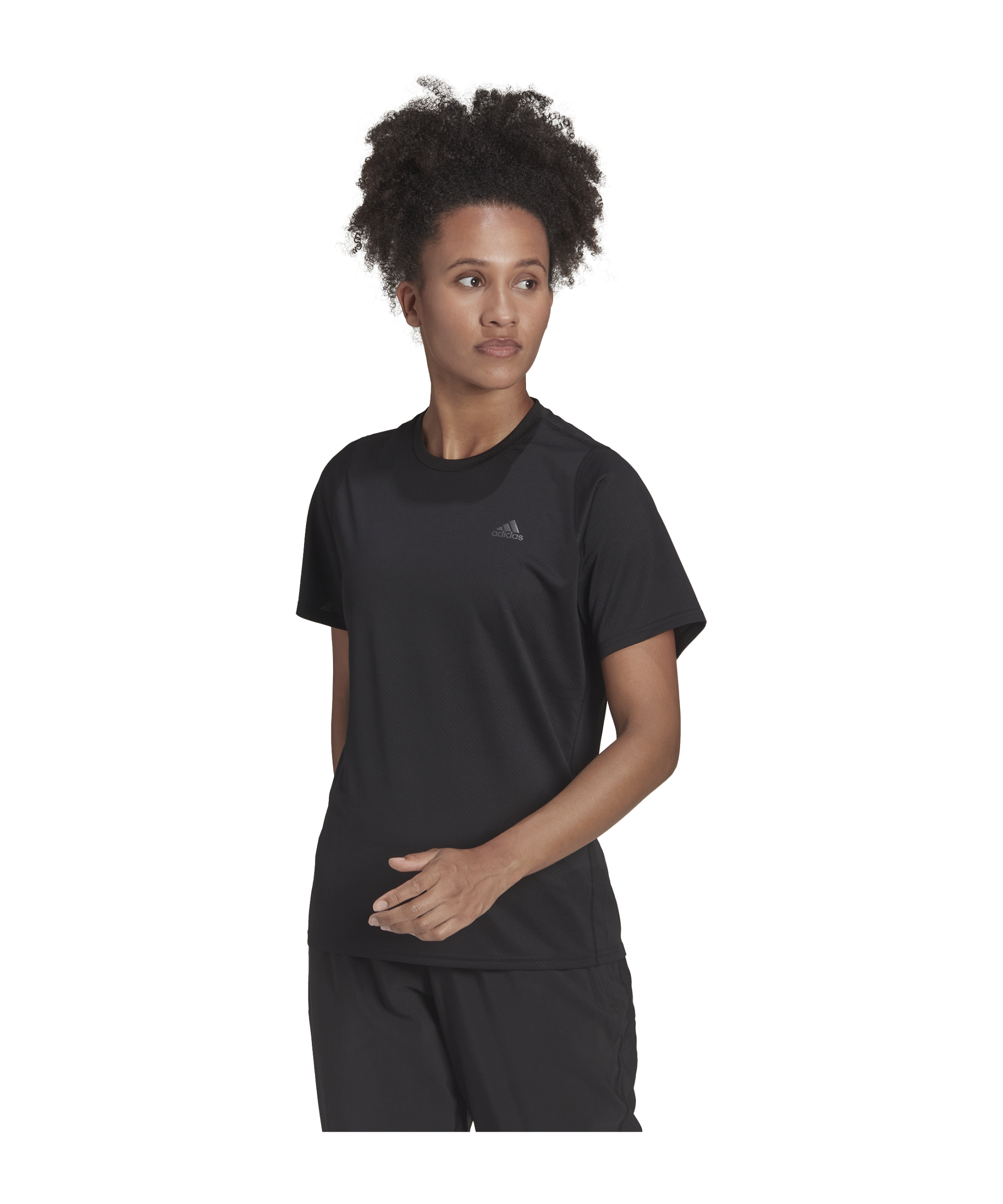 adidas Run Icons Running T-Shirt Damen Schwarz - schwarz