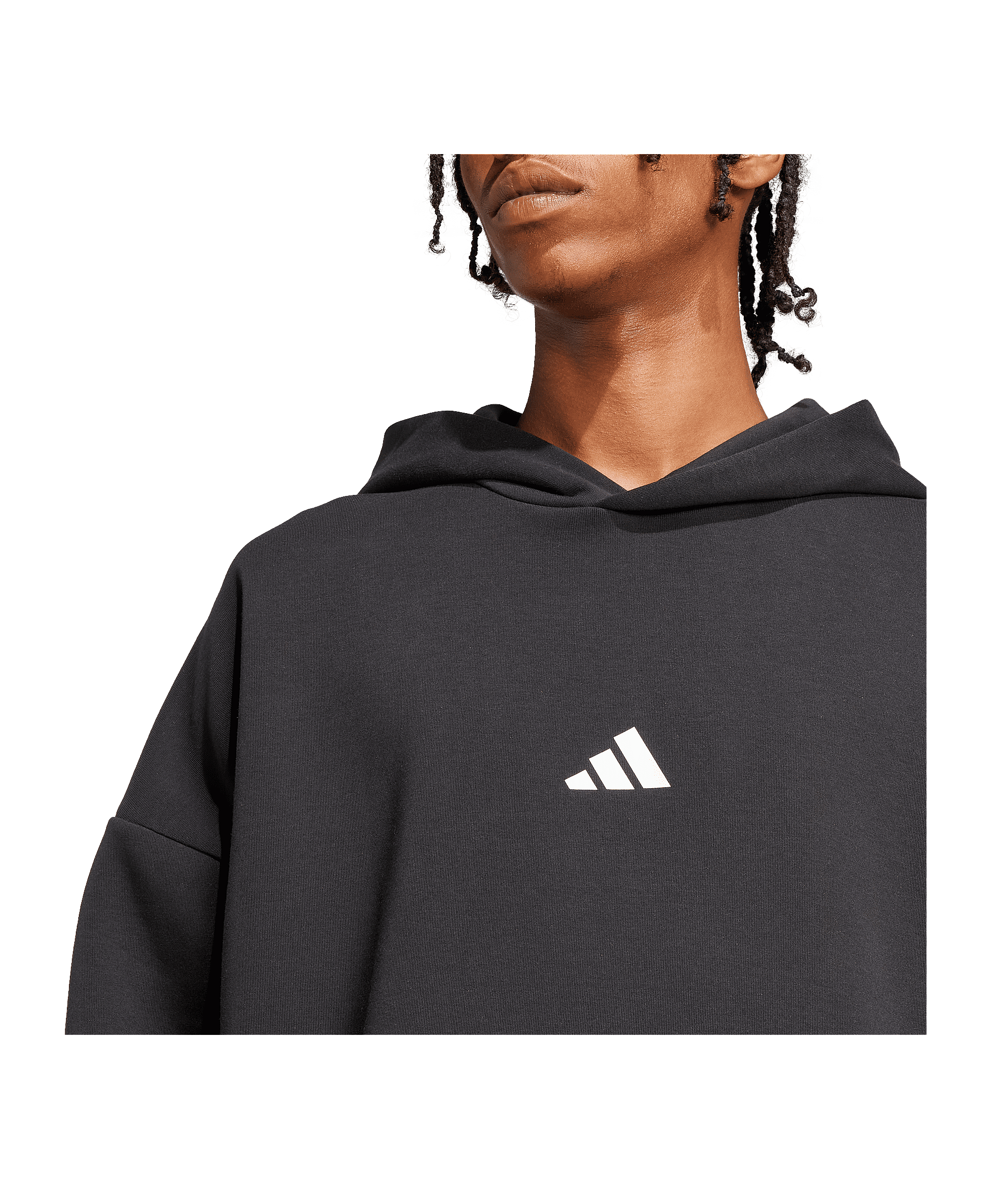 adidas Future Icon Small Logo Hoody Schwarz - schwarz