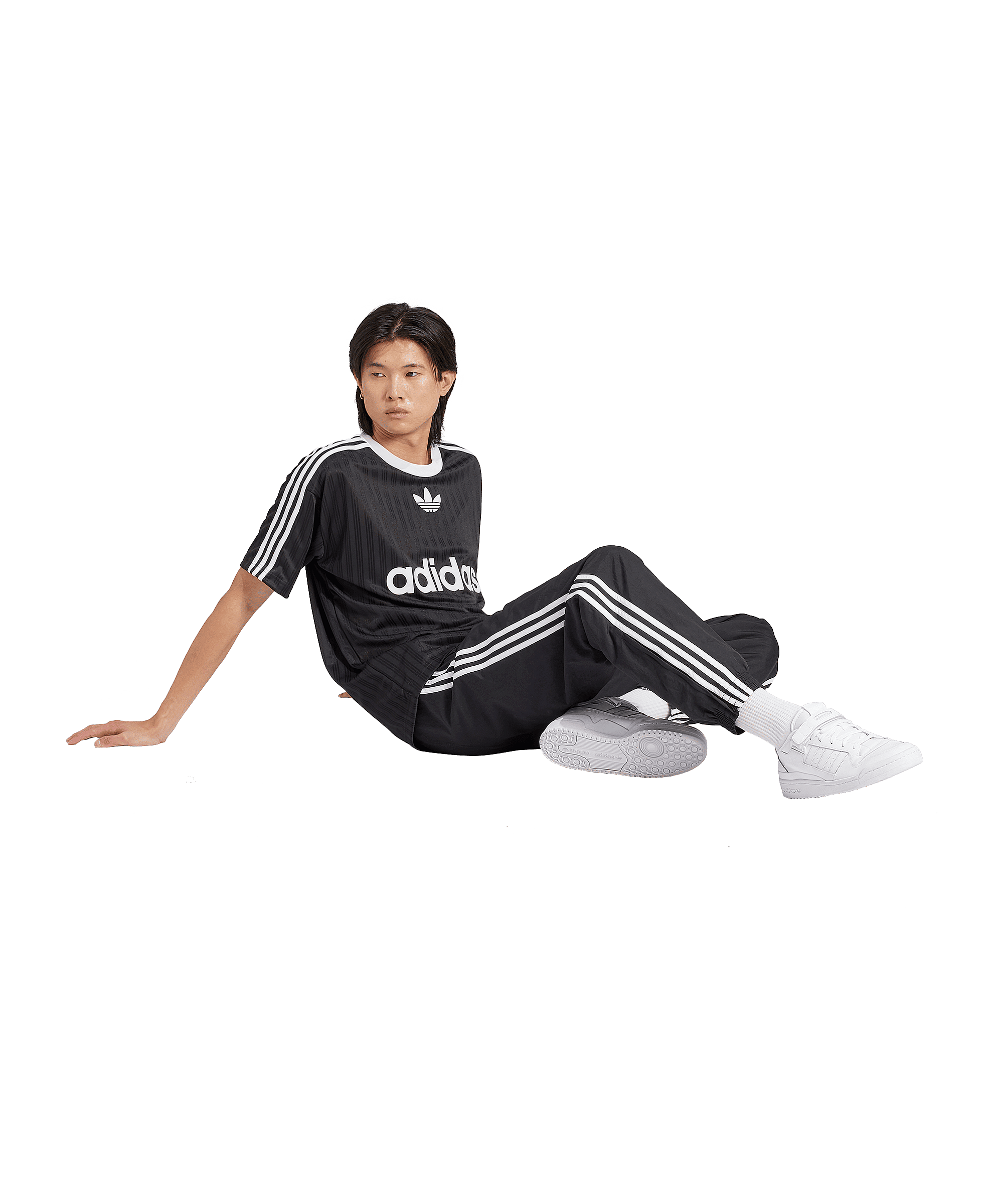 adidas Originals Adicolor T-Shirt Schwarz Weiss - schwarz