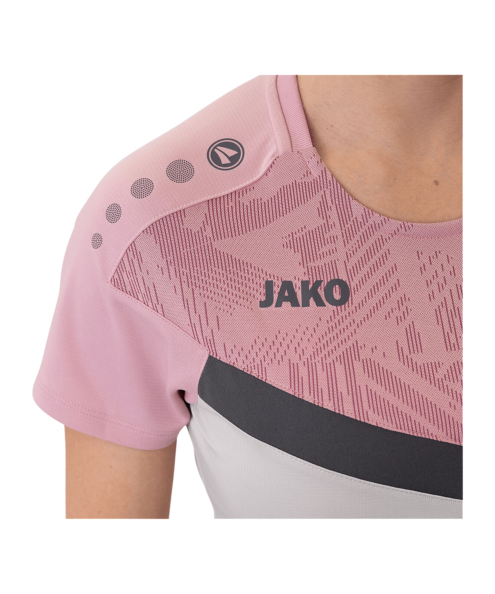 JAKO Iconic T-Shirt Damen Grau Pink F851 - grau