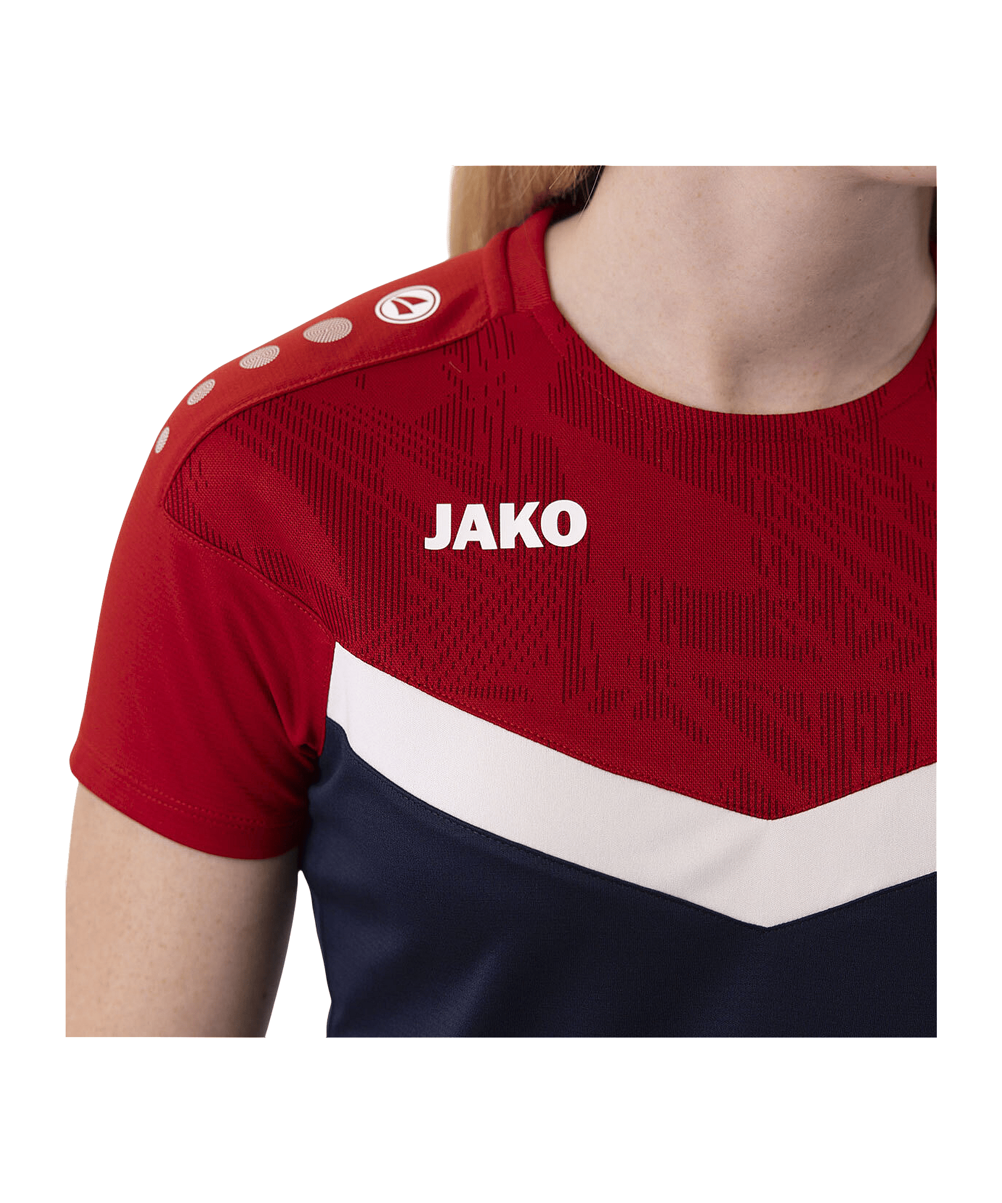 JAKO Iconic T-Shirt Damen Blau Rot F901 - blau