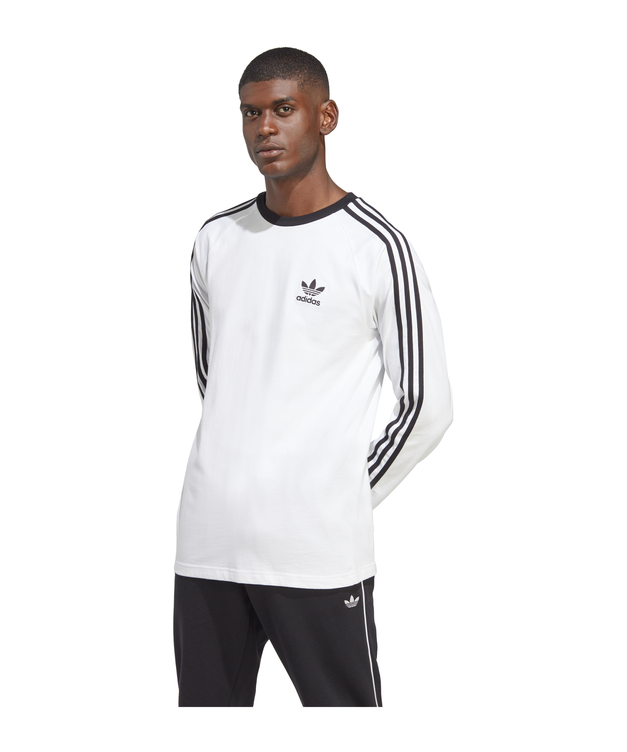 adidas Originals Adicolor Classics 3-Stripes Long Sleeve Tee White - weiss