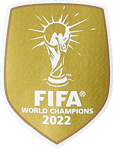 FIFA World Champions 2022 winne batch gold white with trophy