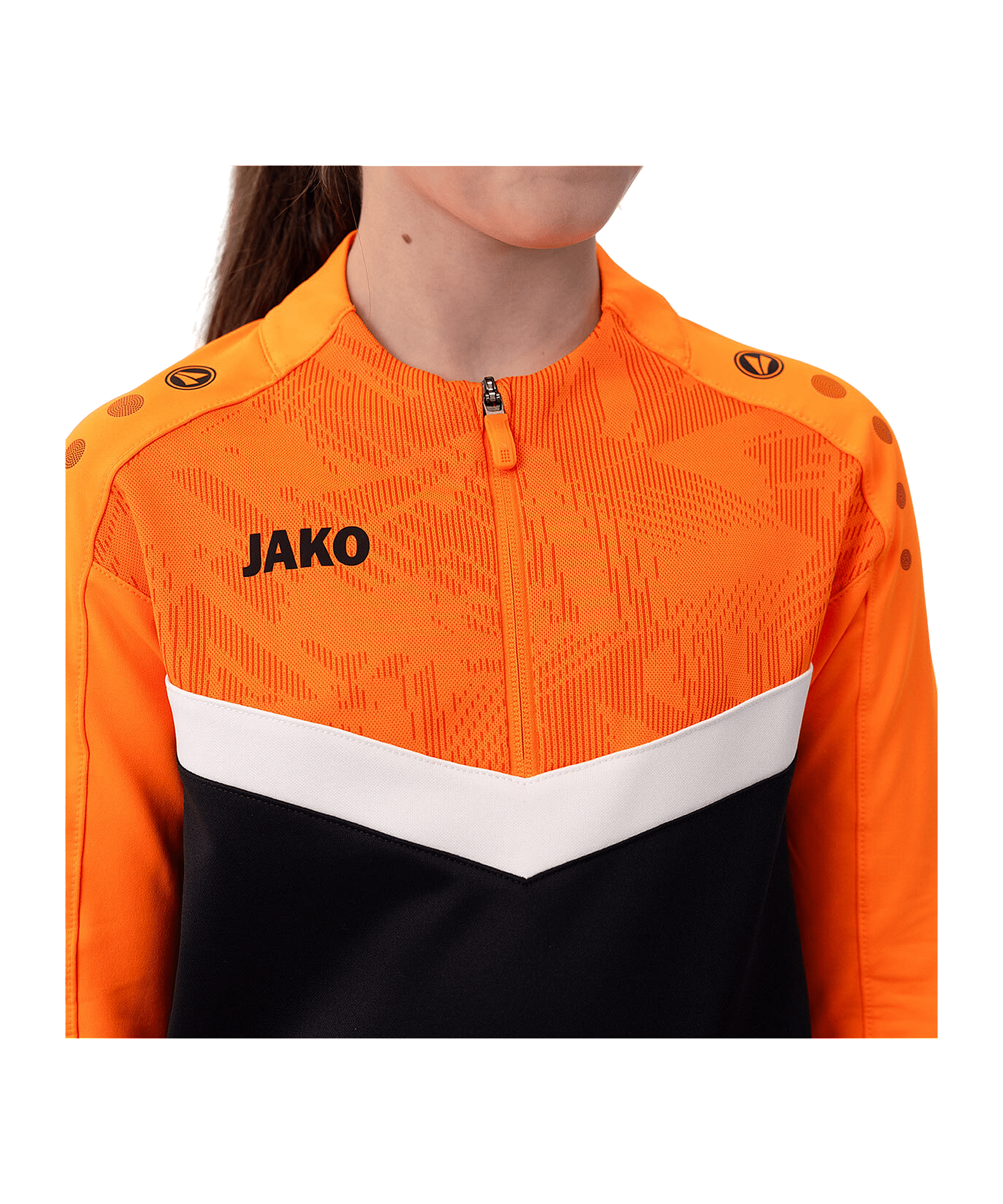 JAKO Iconic HalfZip Sweatshirt Kids Schwarz F807 - schwarz