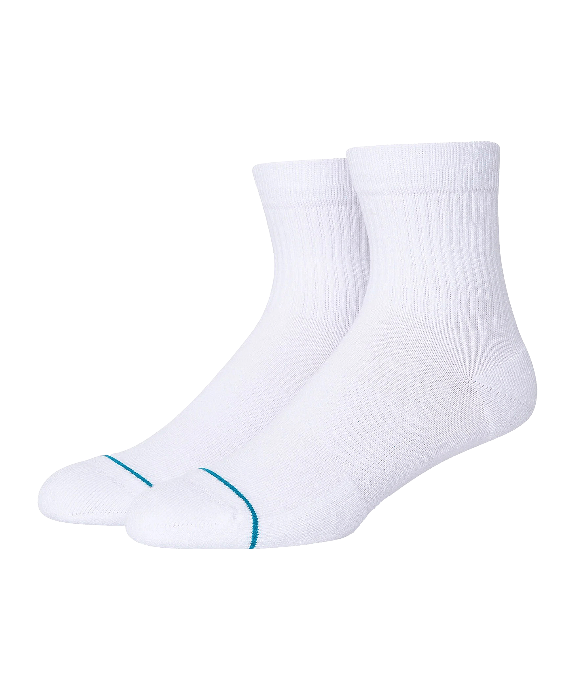 Stance Icon Quarter Socken 3er Pack Weiss Blau - weiss