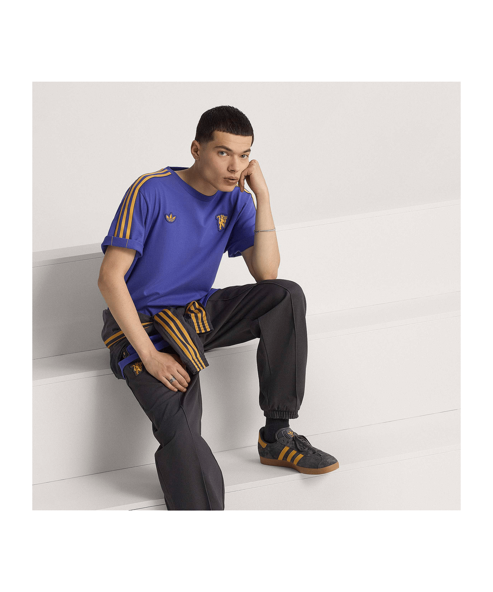 adidas Manchester United Icons T-Shirt Lila - lila