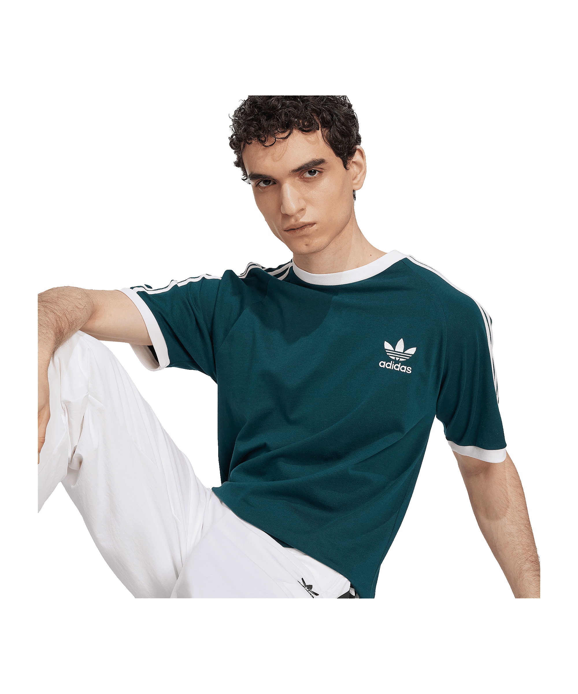 adidas Adicolor Classic 3 Stripes T-Shirt Grün - gruen