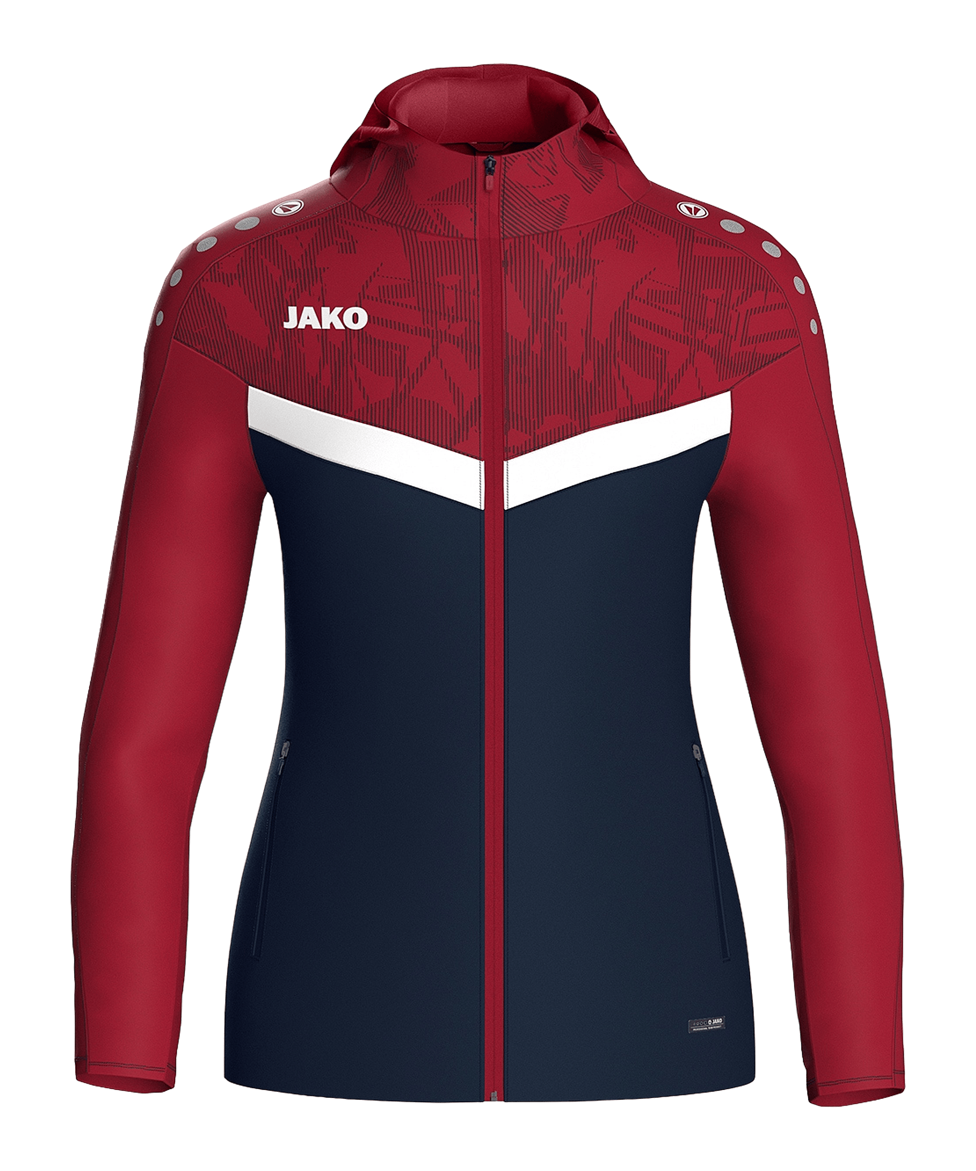 JAKO Icon Kapuzenjacke Damen Blau Rot F901 - blau