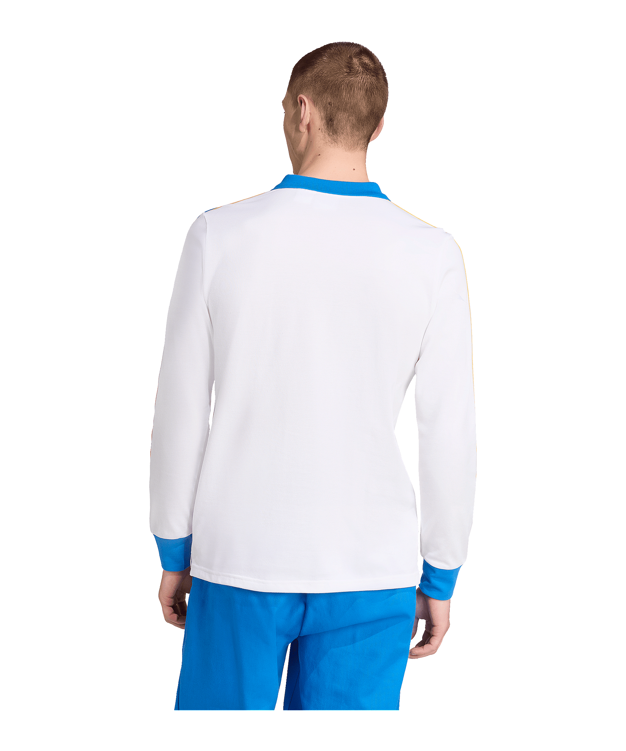 adidas Real Madrid Icon Long Sleeve Polo Weiß - weiss