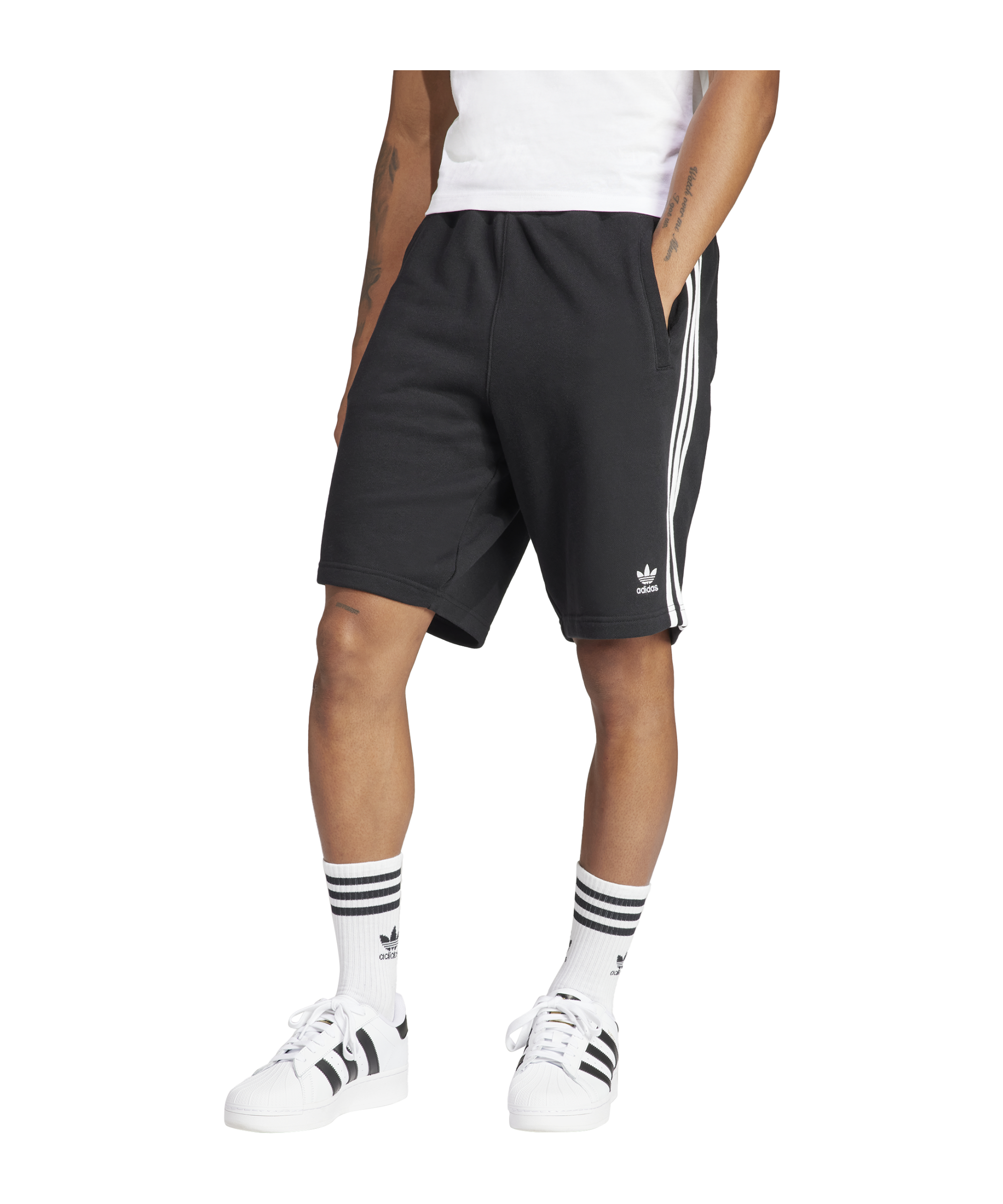 adidas Originals Adicolor 3-Stripes Short Schwarz - schwarz