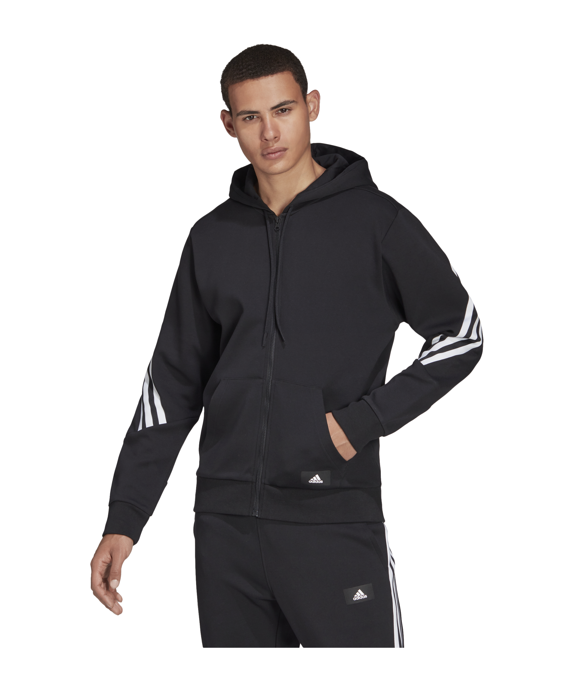 adidas Future Icons Kapuzenjacke Schwarz - schwarz