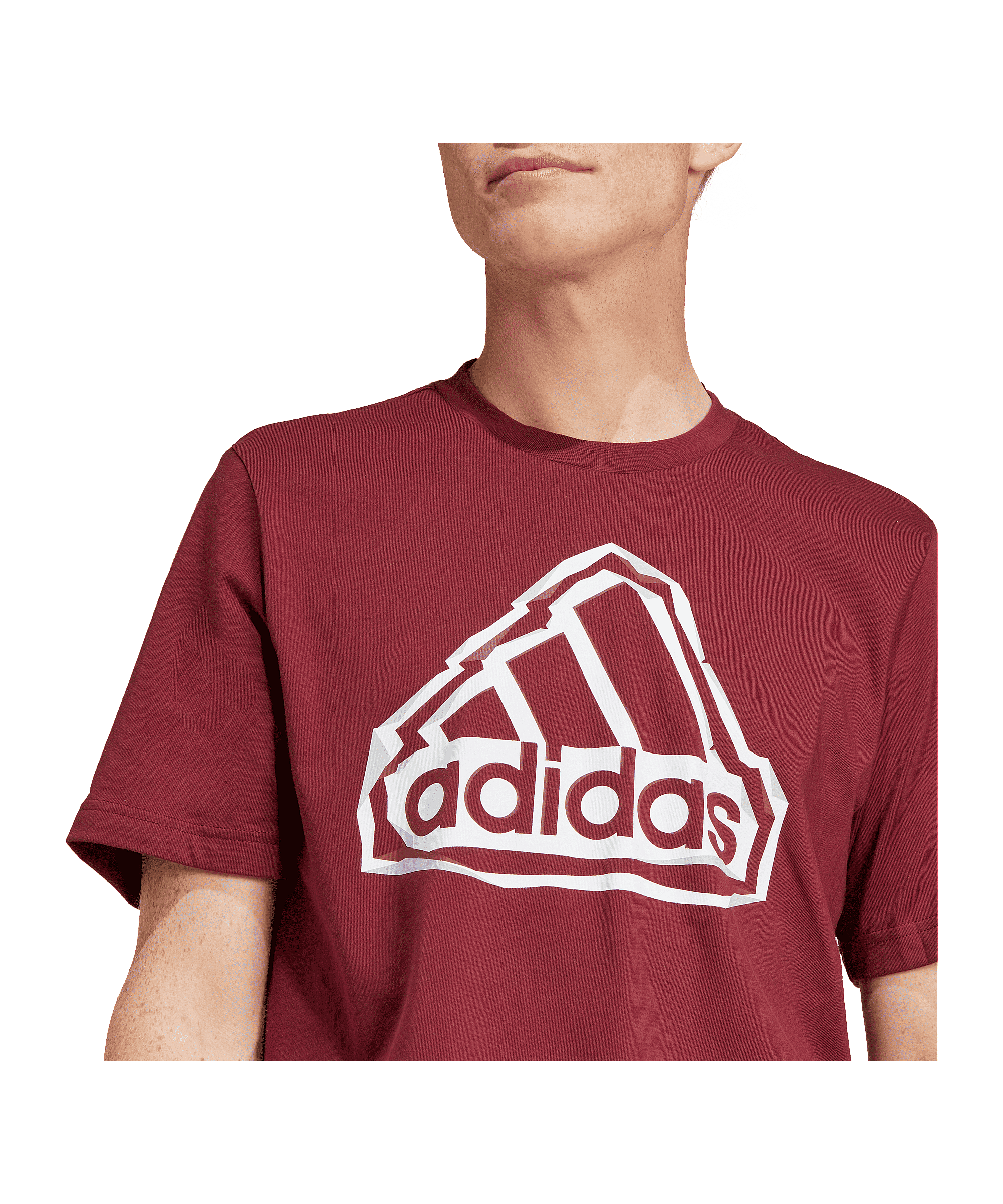 adidas Folded Icons Badge of Sport T-Shirt Rot - rot