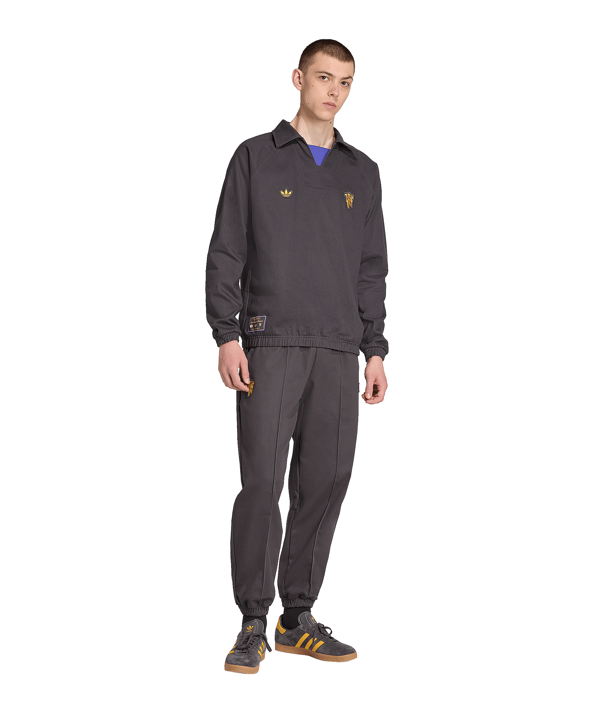 adidas Manchester United Icon Drill Sweatshirt Schwarz - schwarz