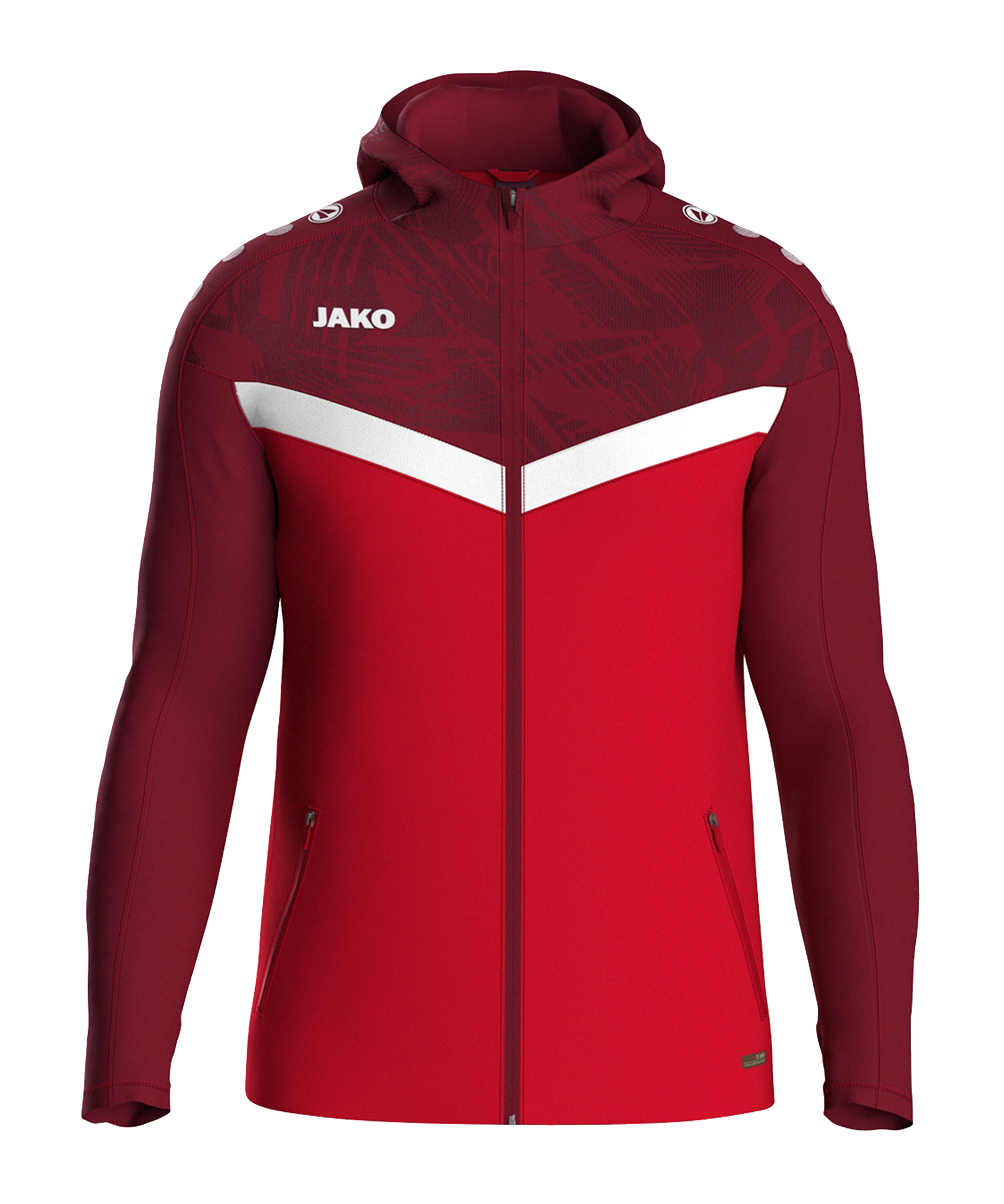 JAKO Iconic Kapuzenjacke Rot F103 - rot