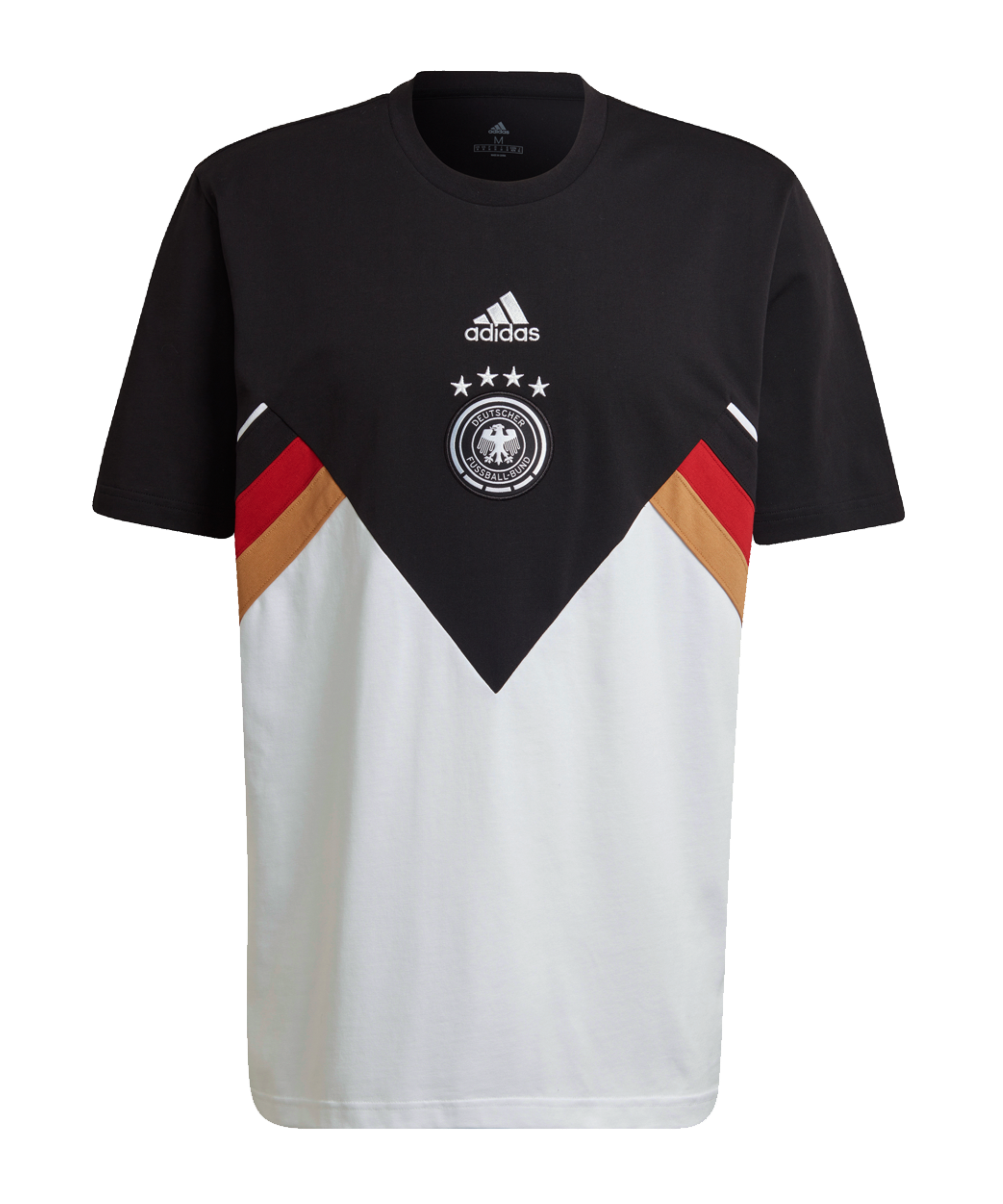 adidas DFB Deutschland Icon T-Shirt Schwarz Weiss - schwarz